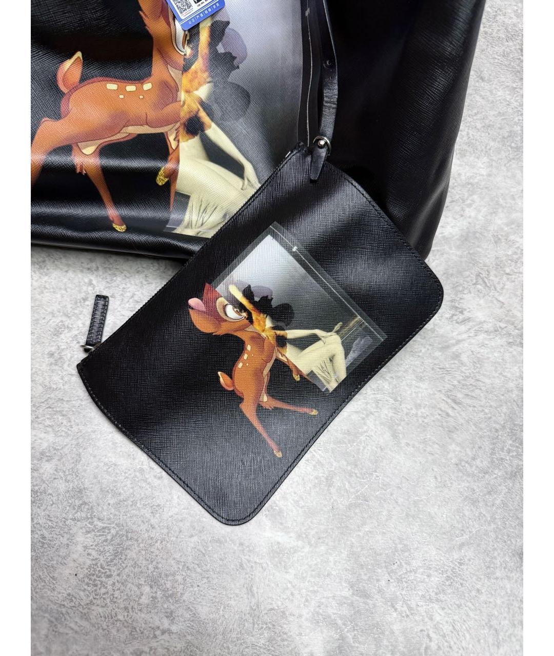 GIVENCHY Черная кожаная сумка тоут, фото 2