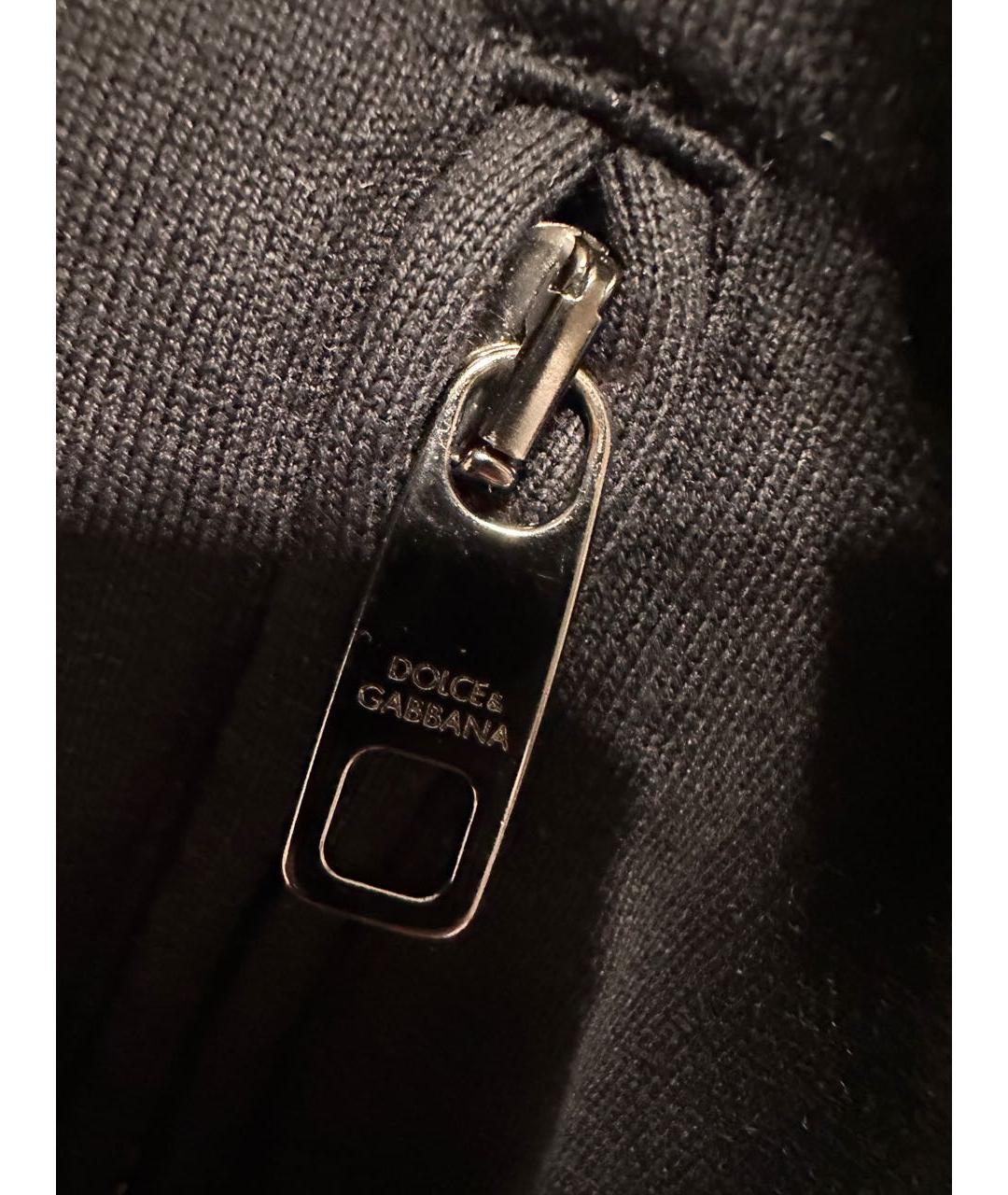 DOLCE&GABBANA Антрацитовые хлопковые повседневные брюки, фото 4