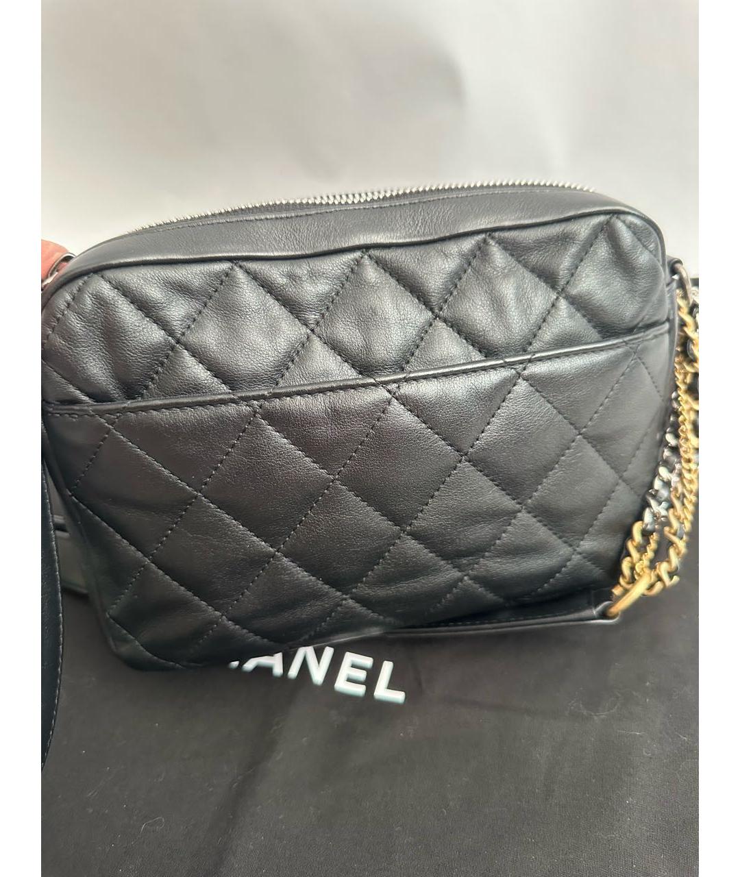 CHANEL Черная кожаная сумка через плечо, фото 3