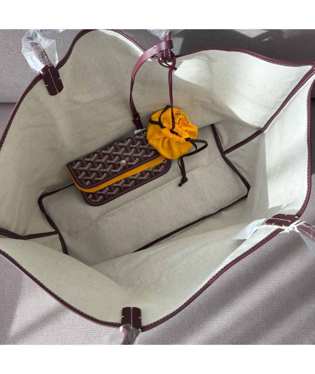 GOYARD Бордовая сумка тоут, фото 7