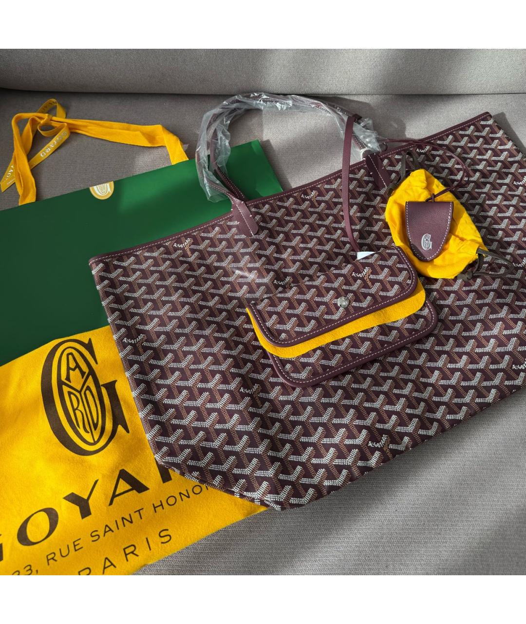 GOYARD Бордовая сумка тоут, фото 8
