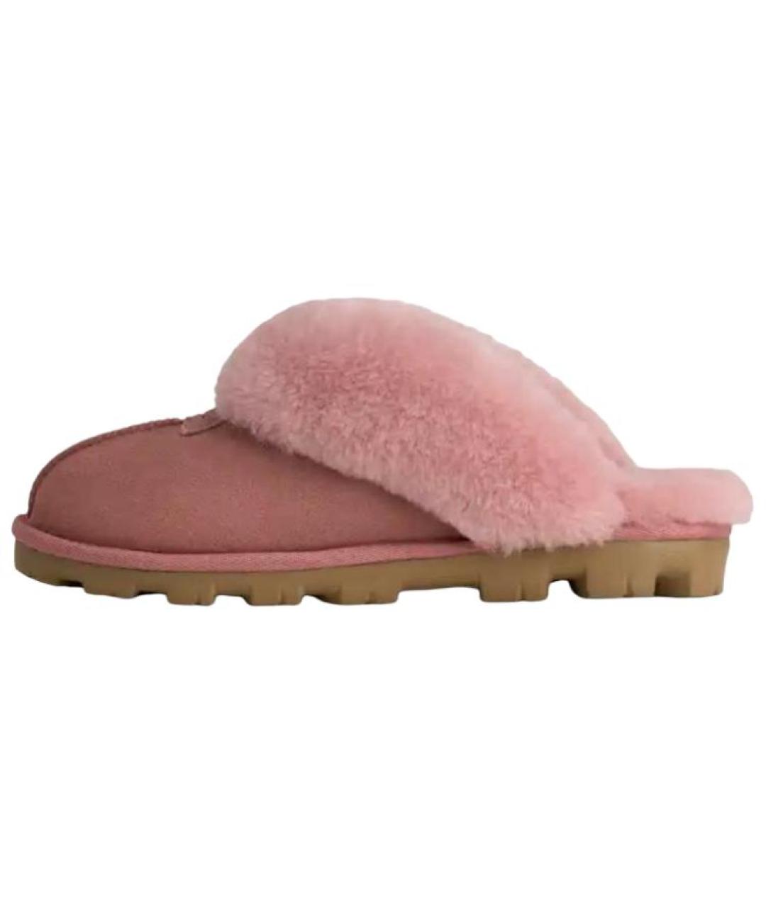 UGG Розовые замшевые мюли, фото 5