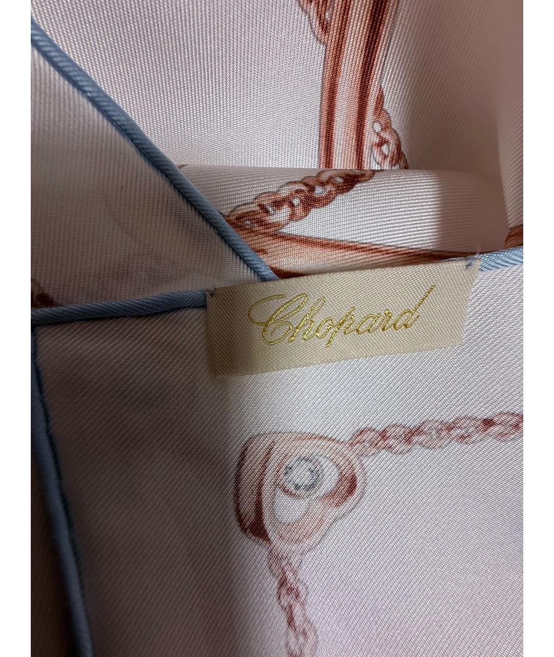 CHOPARD Белый шелковый платок, фото 6