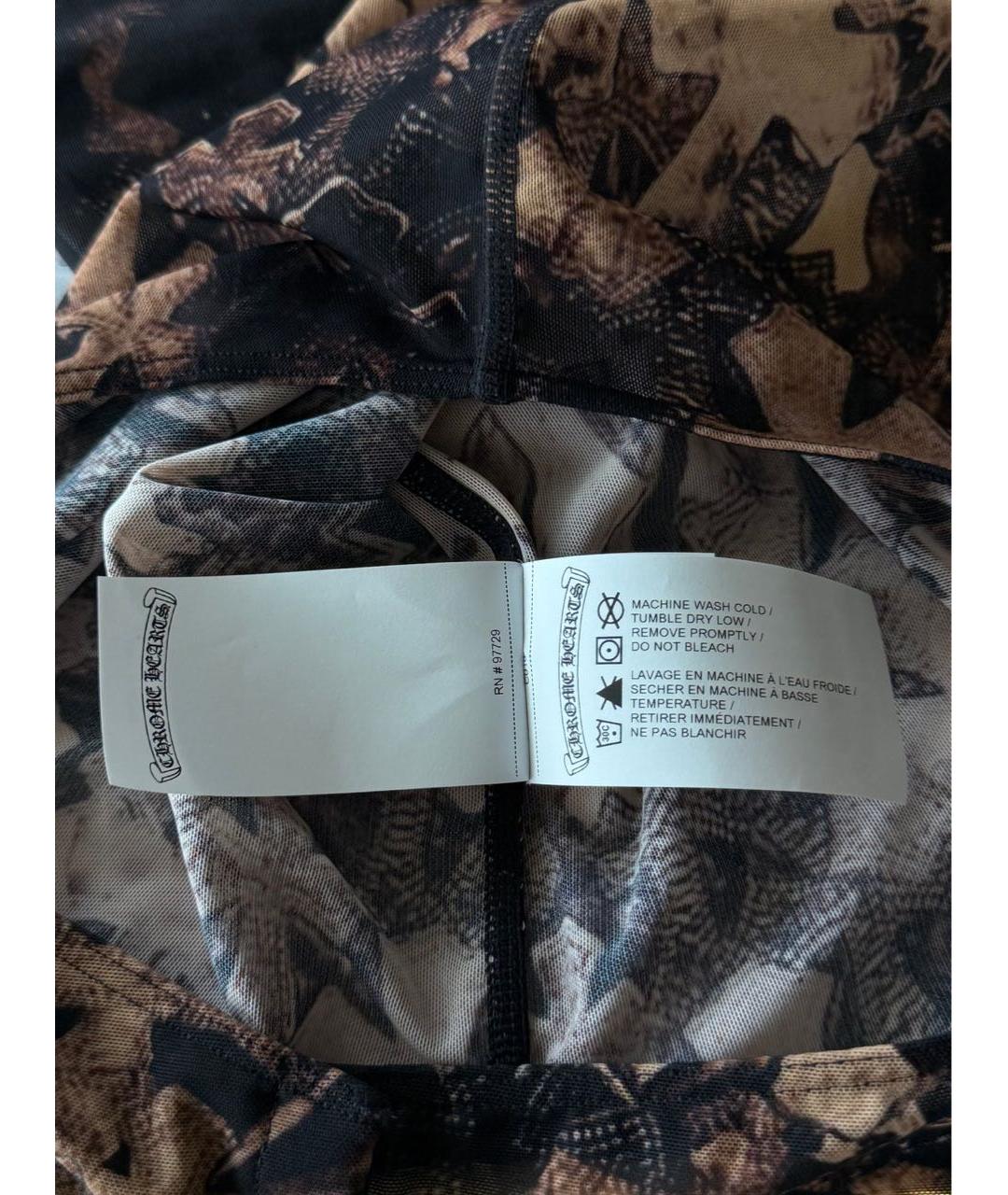 CHROME HEARTS Коричневое полиэстеровое боди, фото 4