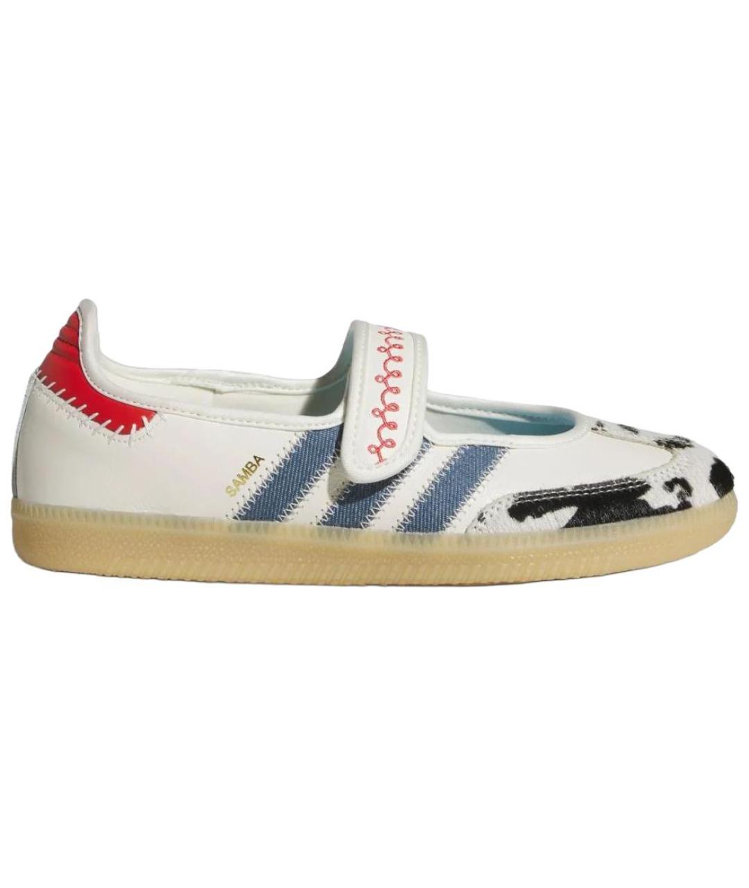 ADIDAS Белые кожаные балетки, фото 2