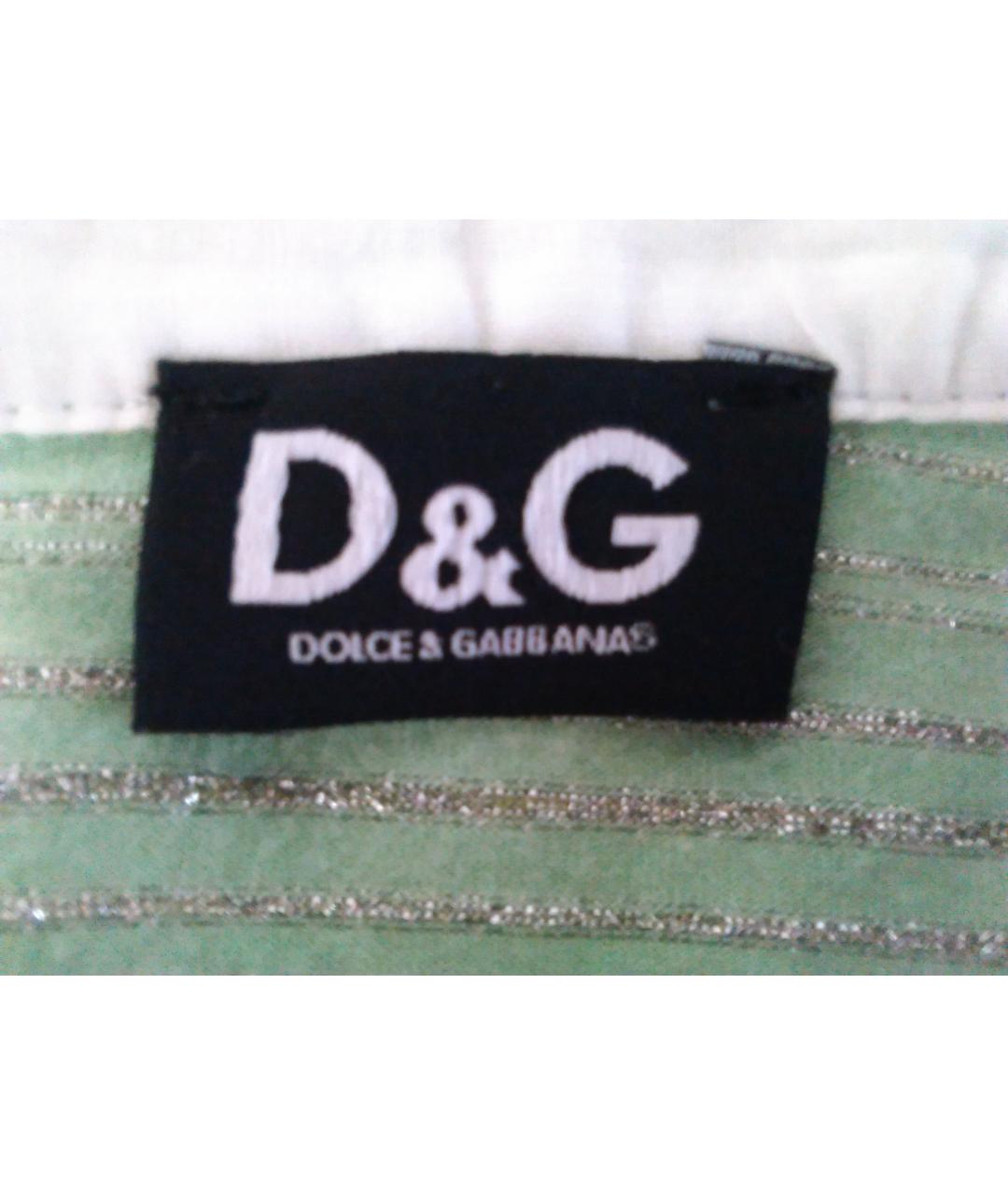 DOLCE&GABBANA Зеленая хлопко-эластановая рубашка, фото 4