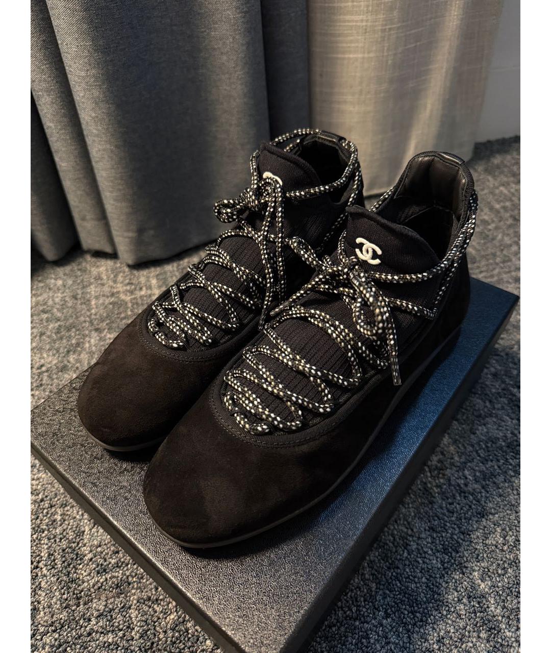 CHANEL Черные кроссовки, фото 2