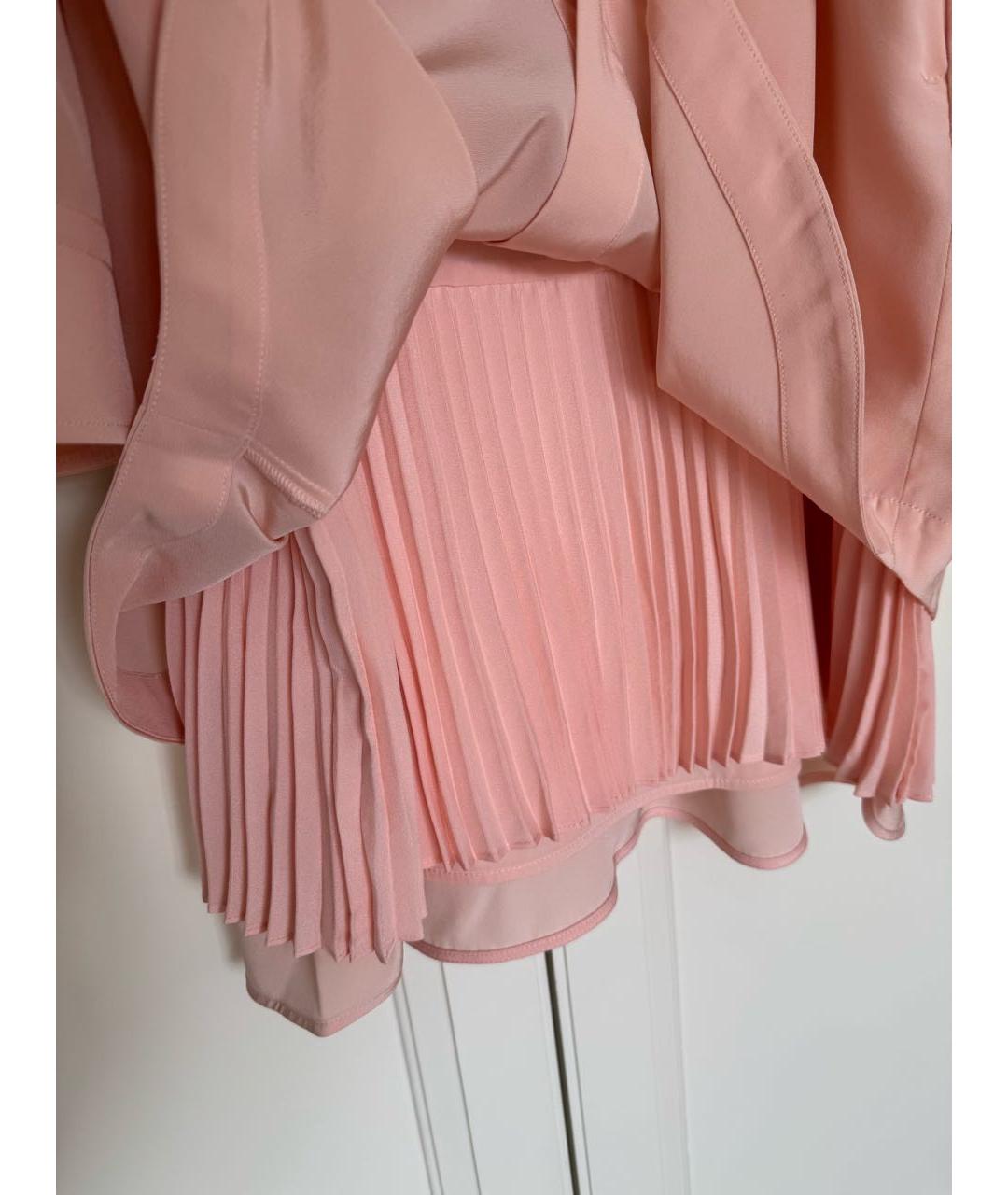 SPORTMAX Коралловое шелковое повседневное платье, фото 2