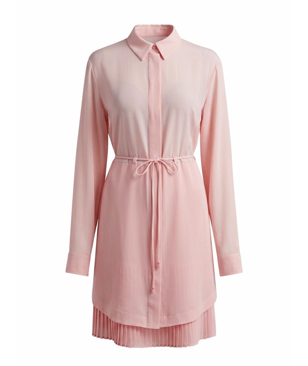 SPORTMAX Коралловое шелковое повседневное платье, фото 1