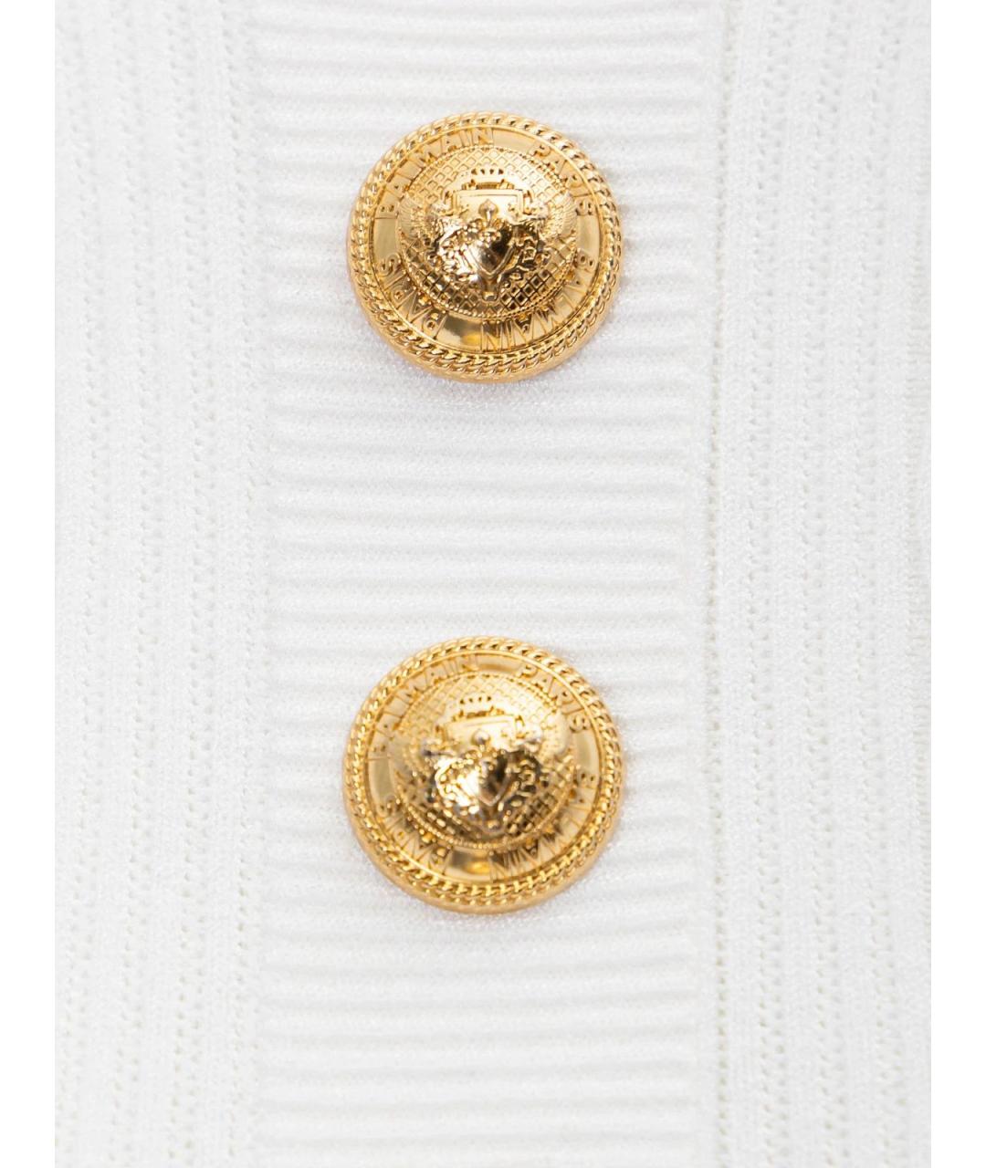 BALMAIN Белое хлопковое повседневное платье, фото 3