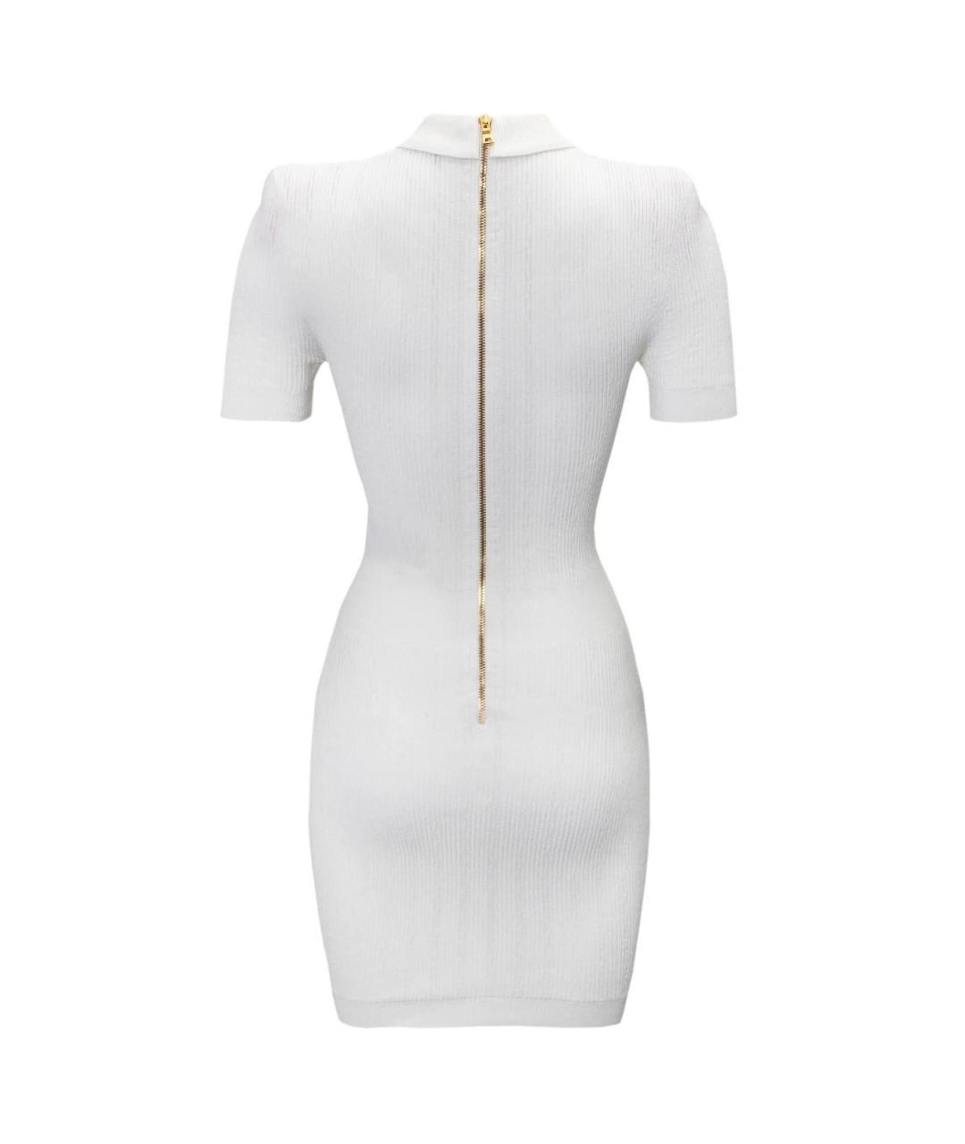 BALMAIN Белое хлопковое повседневное платье, фото 2