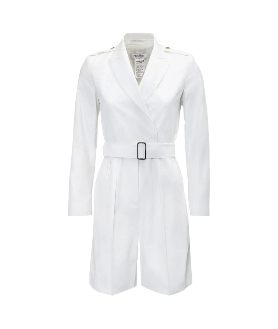 MAX MARA Белый хлопковый комбинезон, фото 1