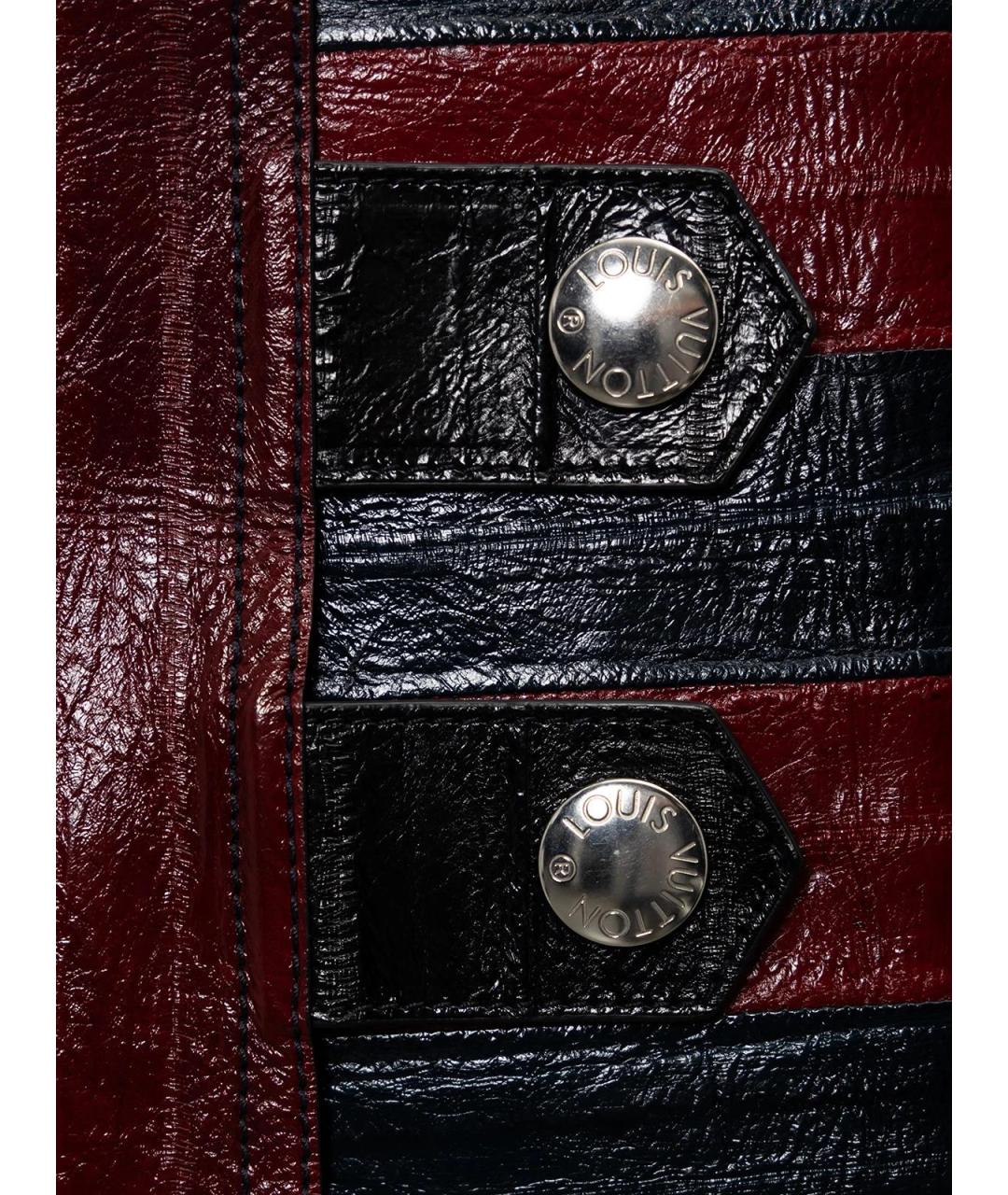 LOUIS VUITTON Черная кожаная юбка миди, фото 3