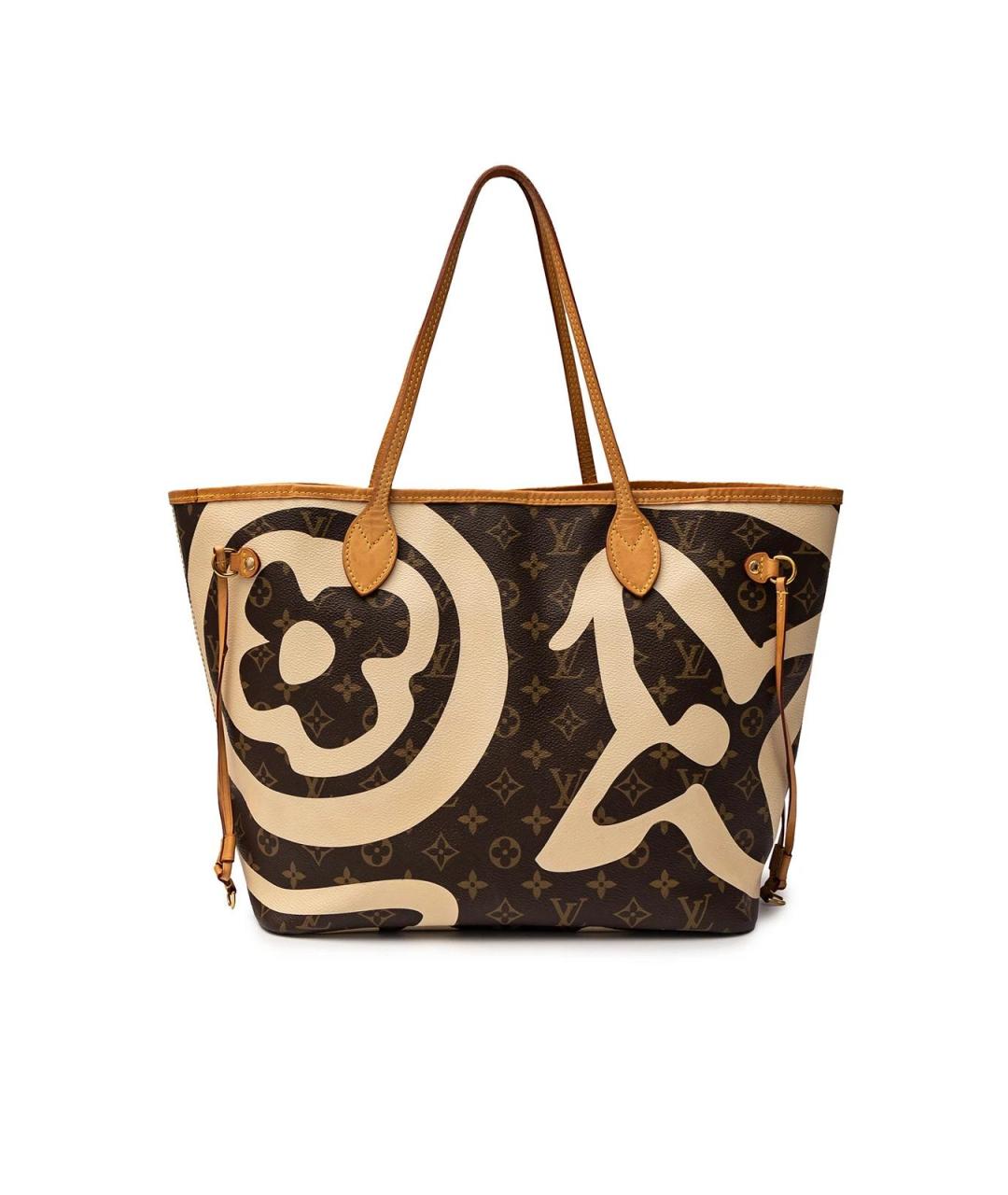 LOUIS VUITTON Коричневая кожаная сумка тоут, фото 3