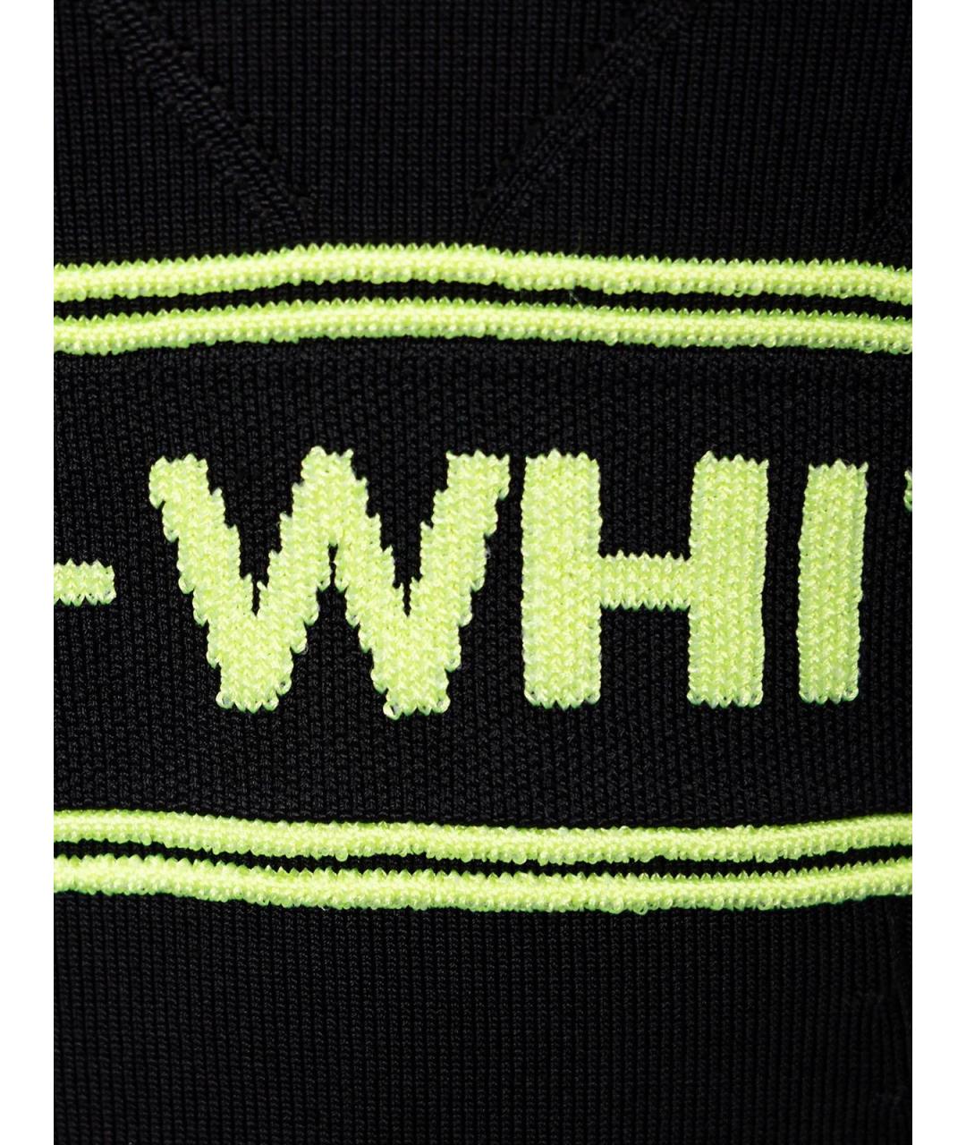 OFF-WHITE Черная вискозная футболка, фото 3