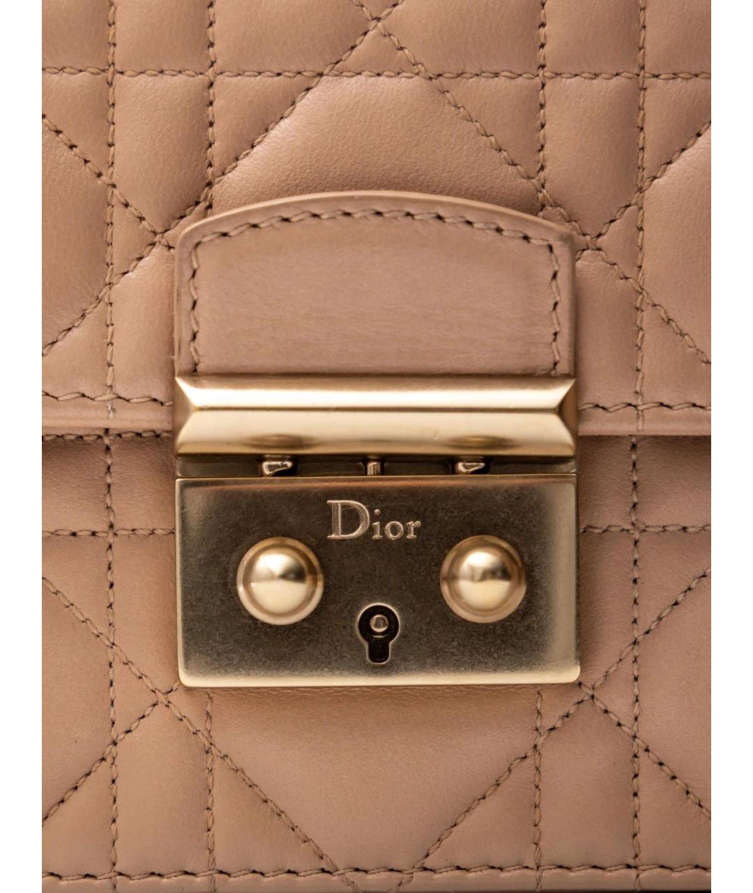 CHRISTIAN DIOR Бежевая кожаная сумка тоут, фото 8