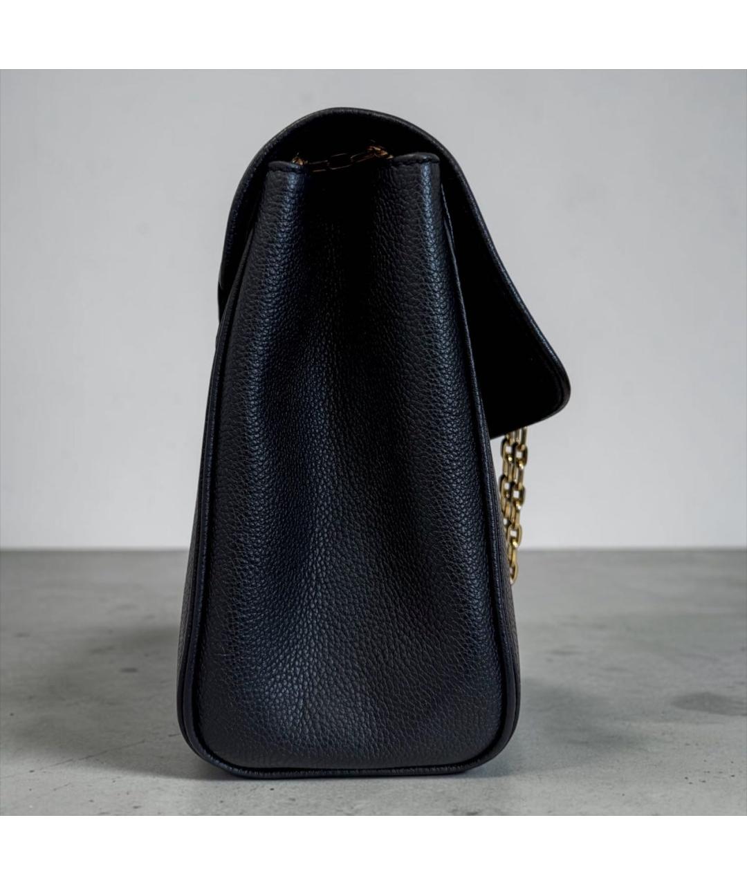 LOUIS VUITTON Черная кожаная сумка через плечо, фото 5