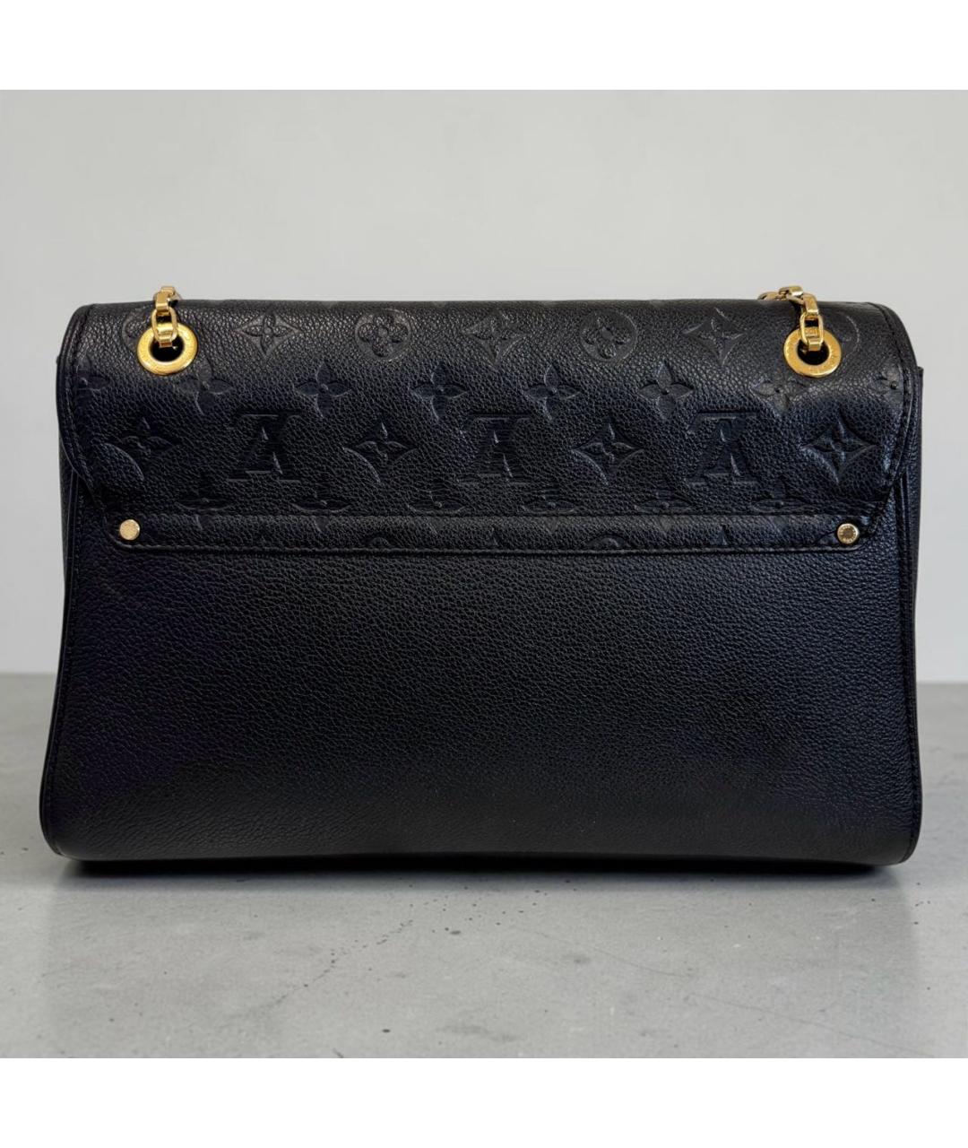 LOUIS VUITTON Черная кожаная сумка через плечо, фото 7