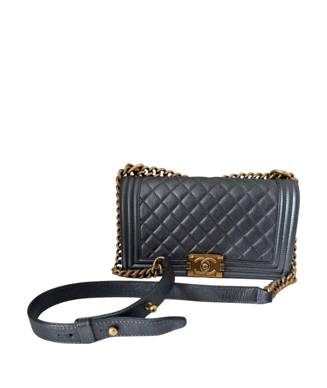 CHANEL Черная кожаная сумка через плечо, фото 4