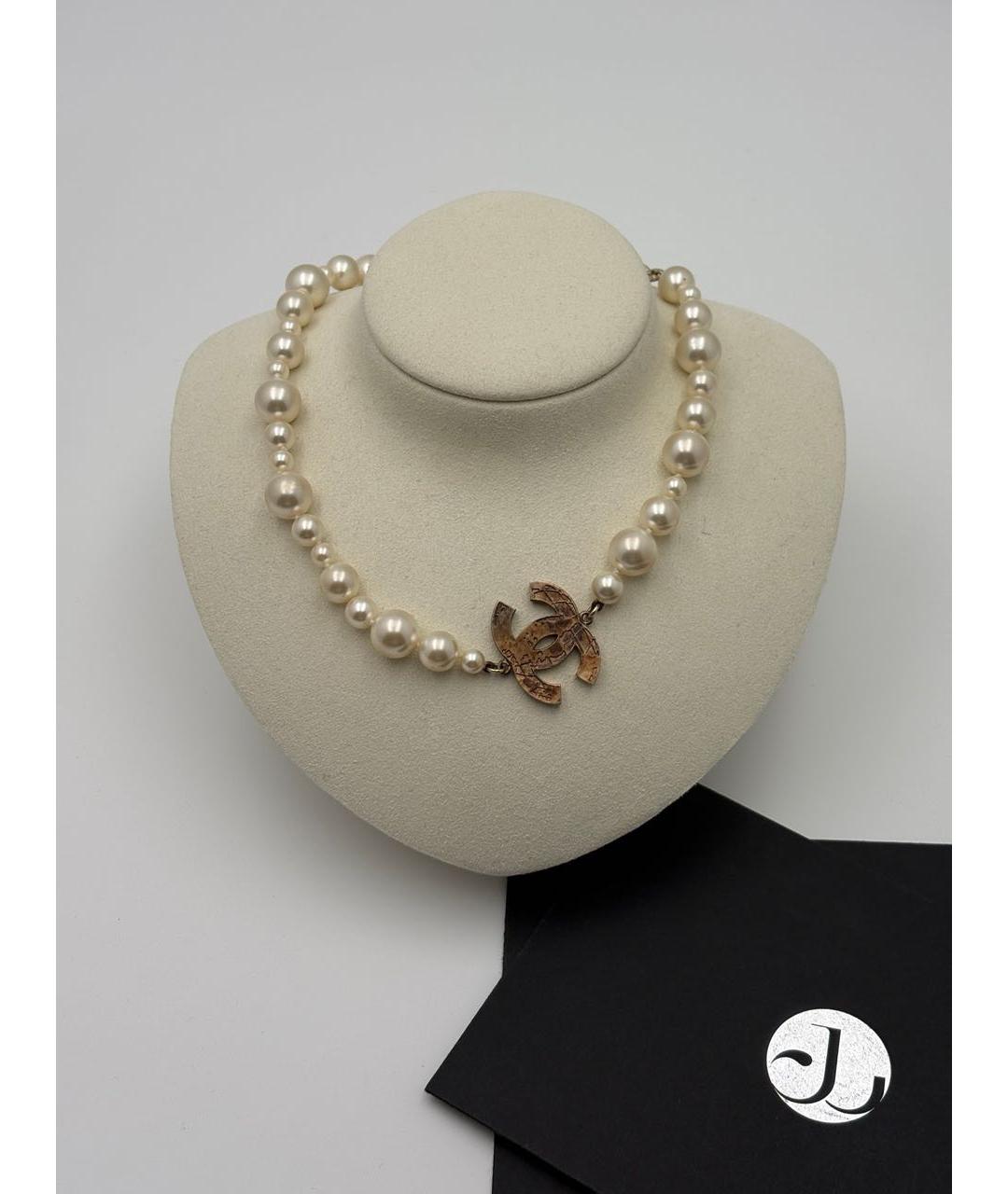 CHANEL Бежевое колье, фото 3