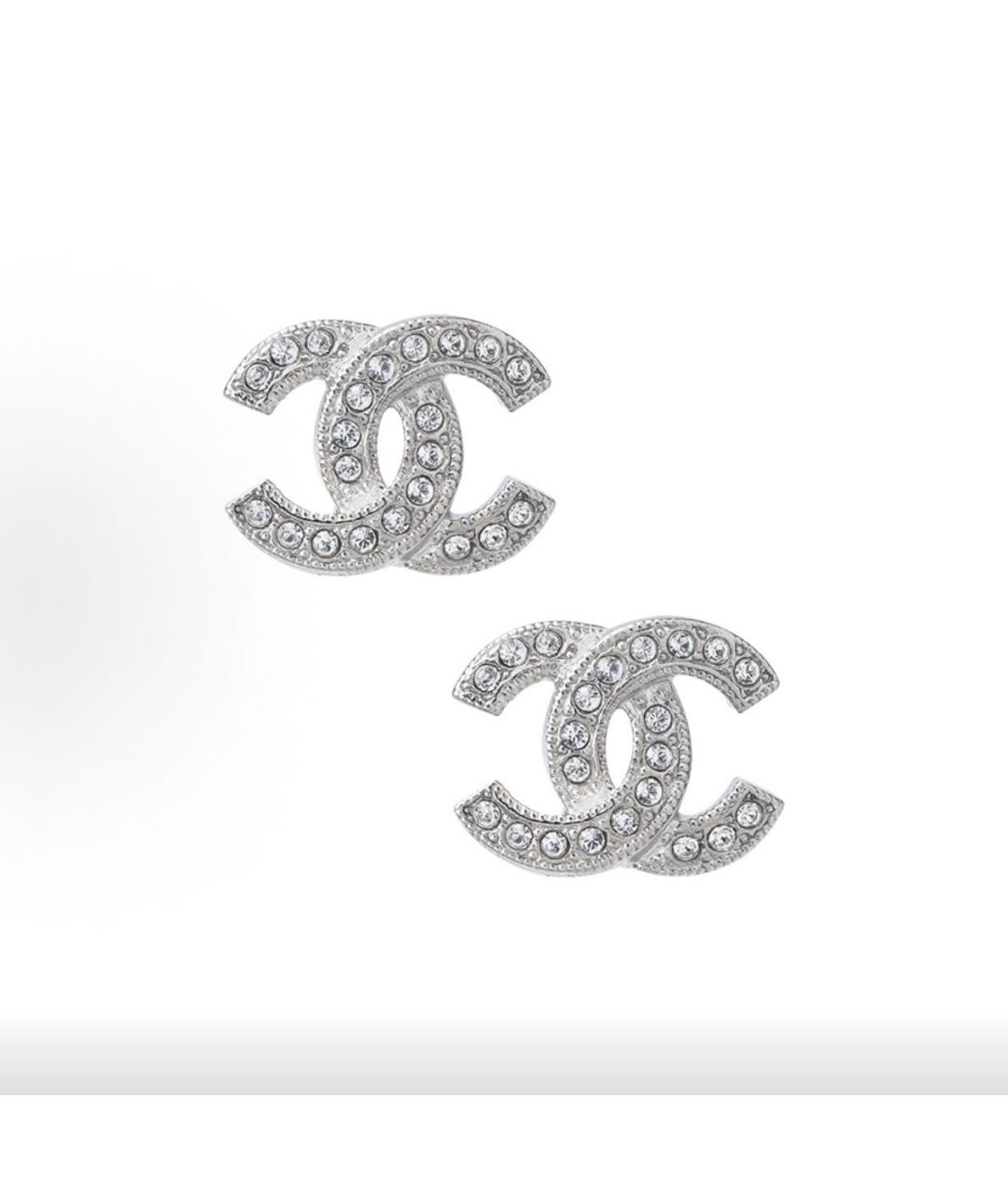 CHANEL Серебряные металлические серьги, фото 2