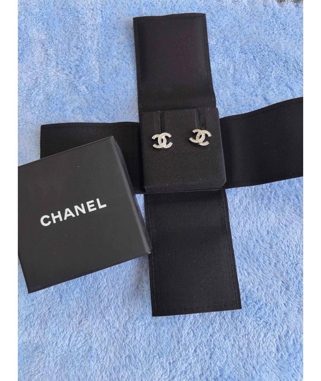 CHANEL Серебряные металлические серьги, фото 4