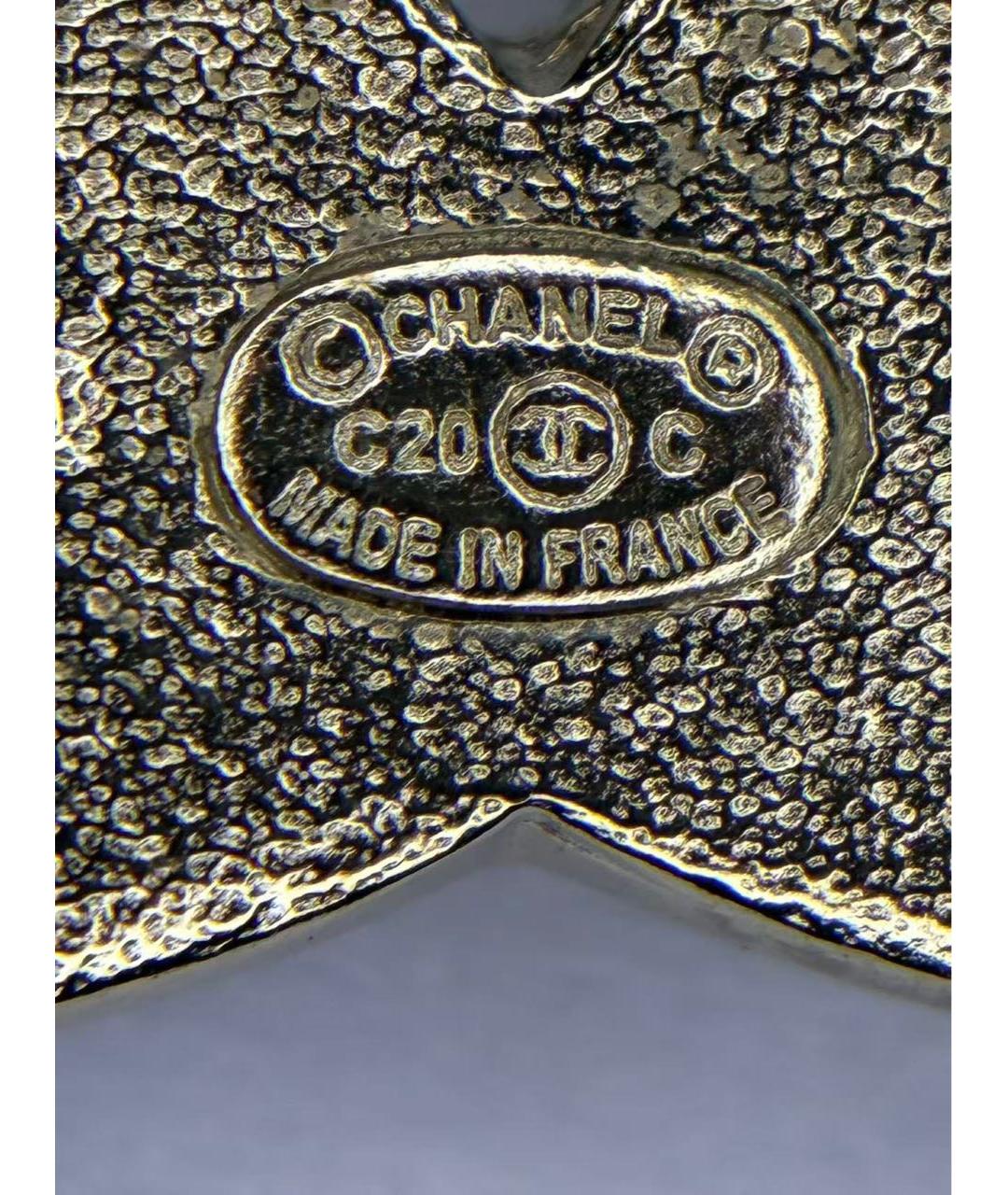 CHANEL Золотая металлическая булавка / брошь, фото 8