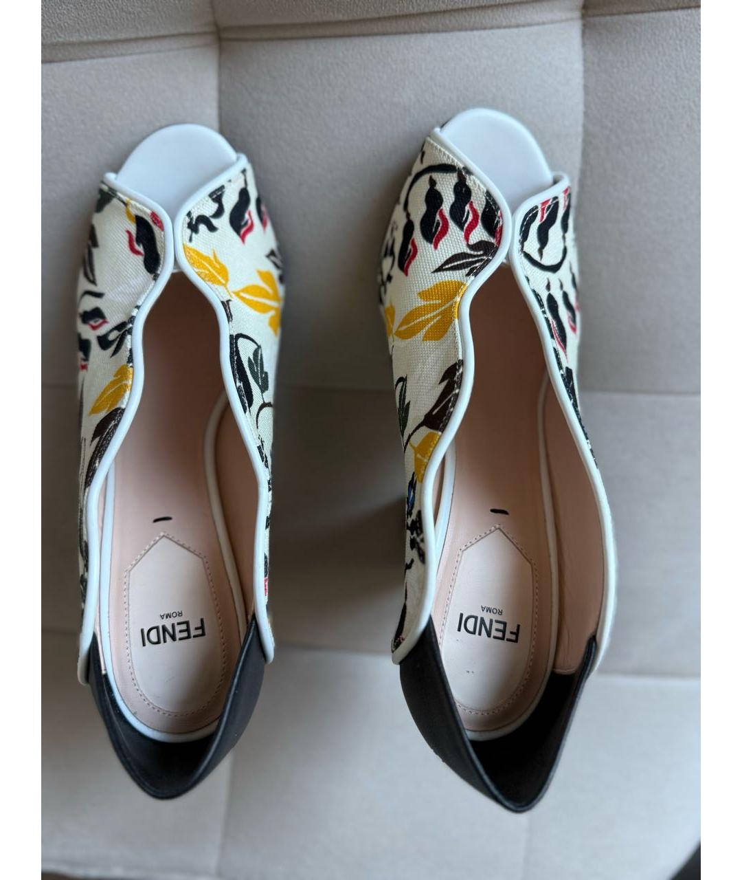 FENDI Мульти текстильные туфли, фото 3