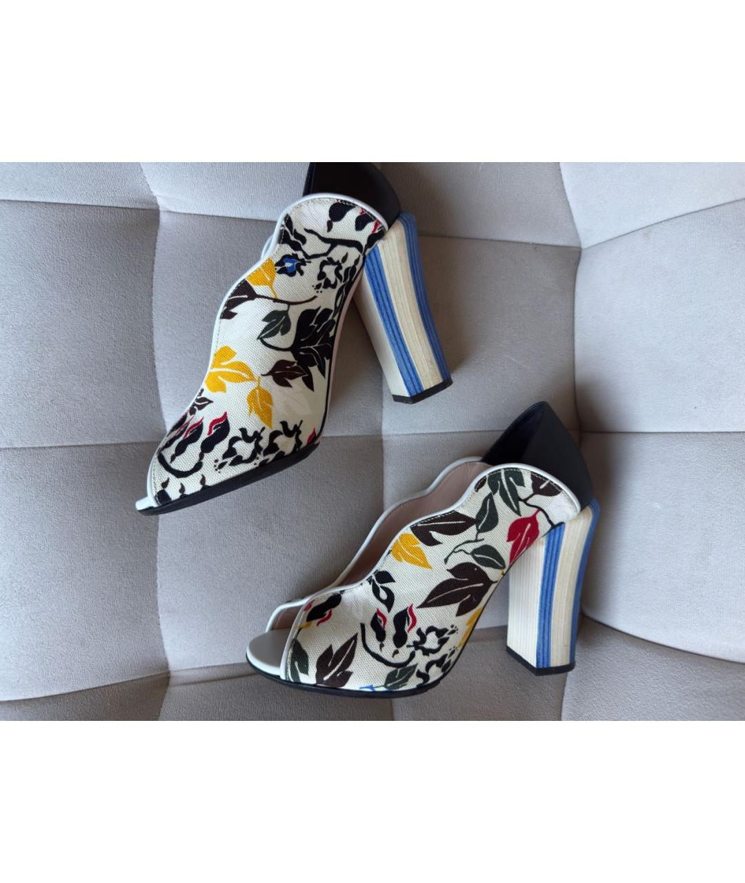 FENDI Мульти текстильные туфли, фото 5