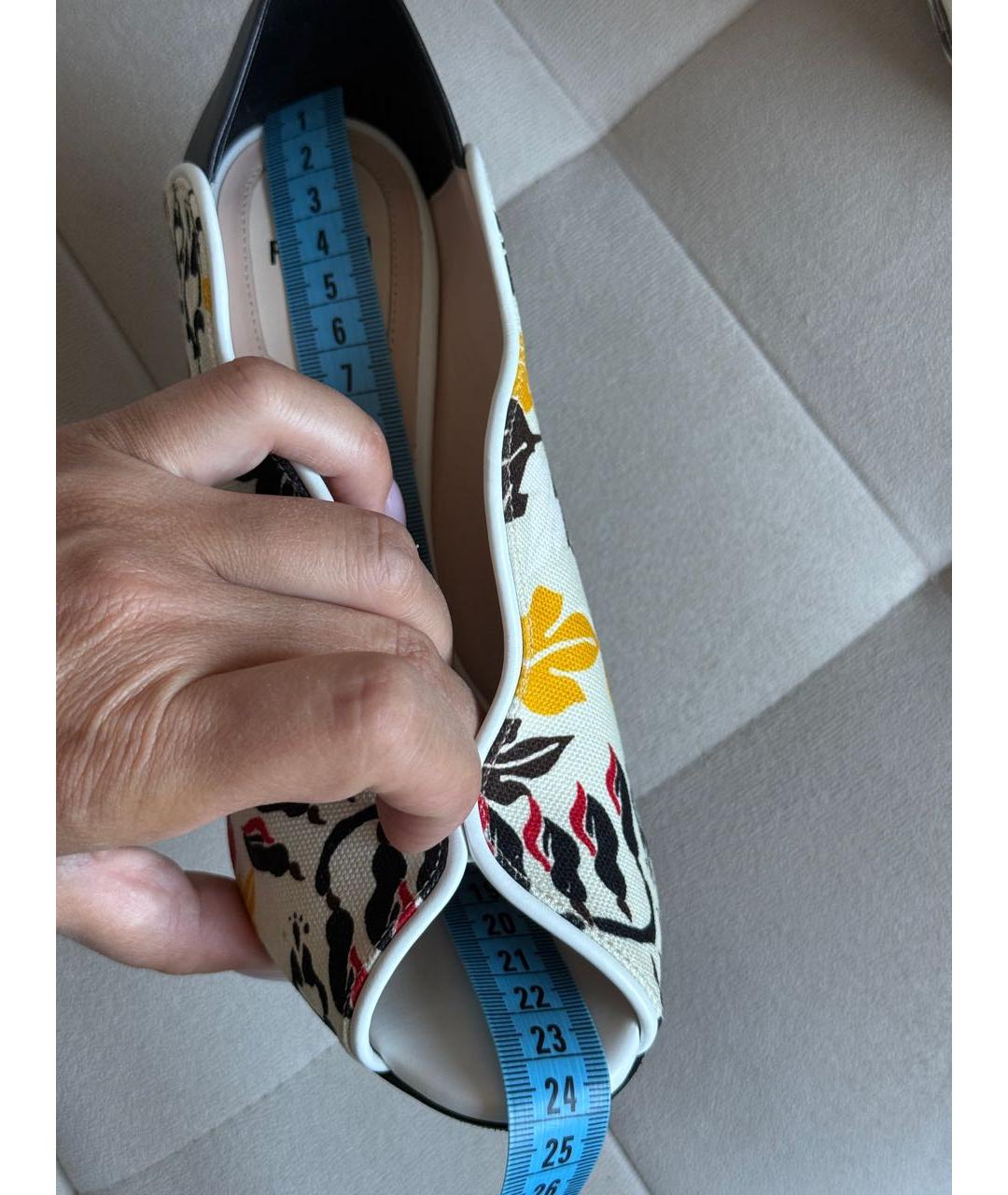 FENDI Мульти текстильные туфли, фото 8