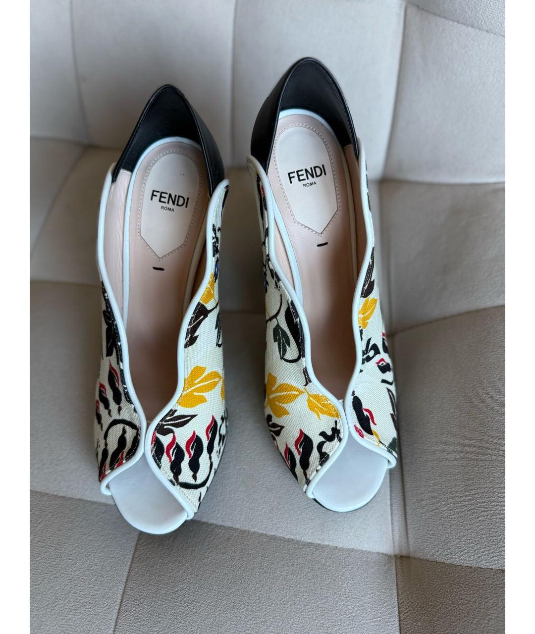 FENDI Мульти текстильные туфли, фото 2
