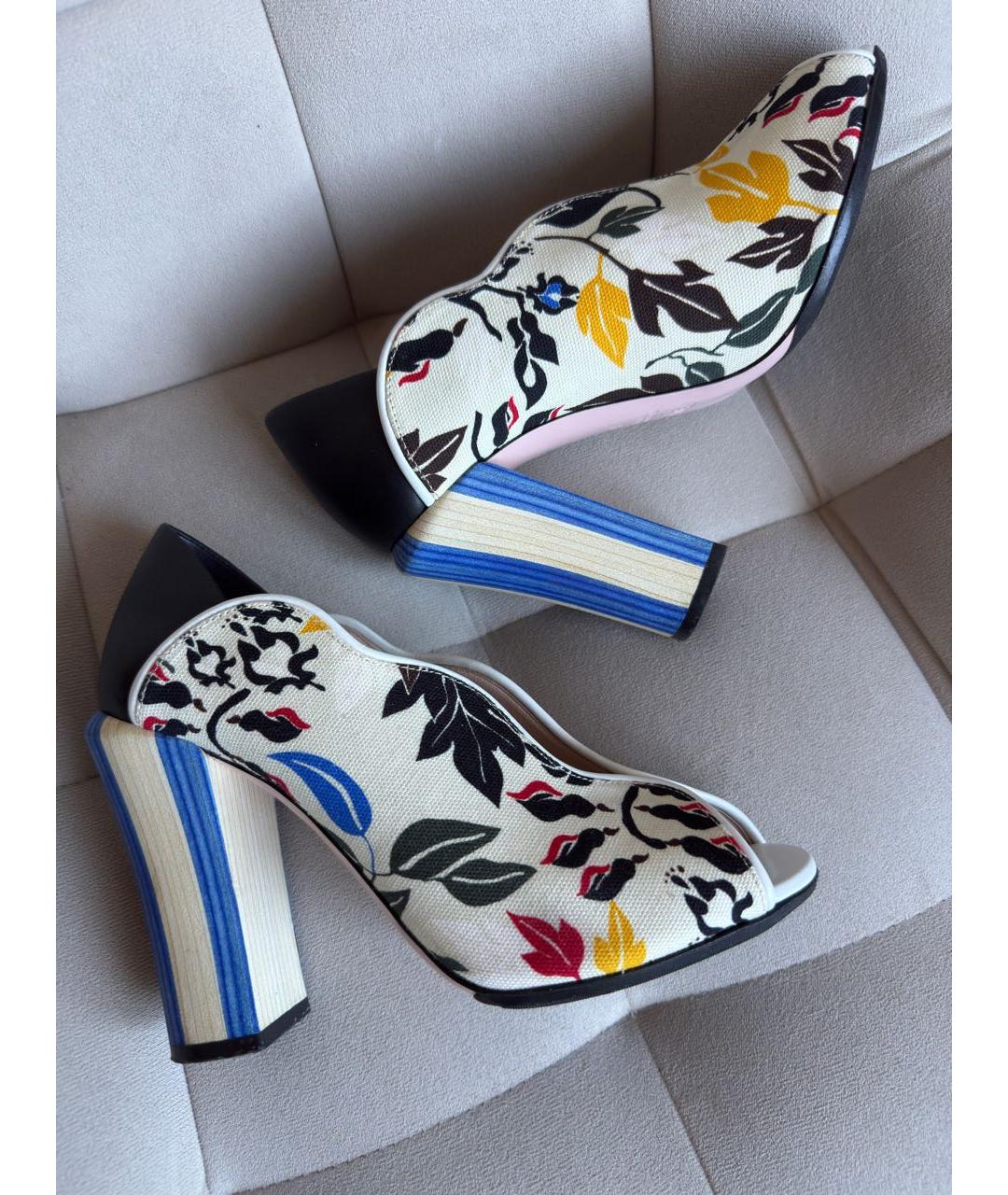 FENDI Мульти текстильные туфли, фото 6
