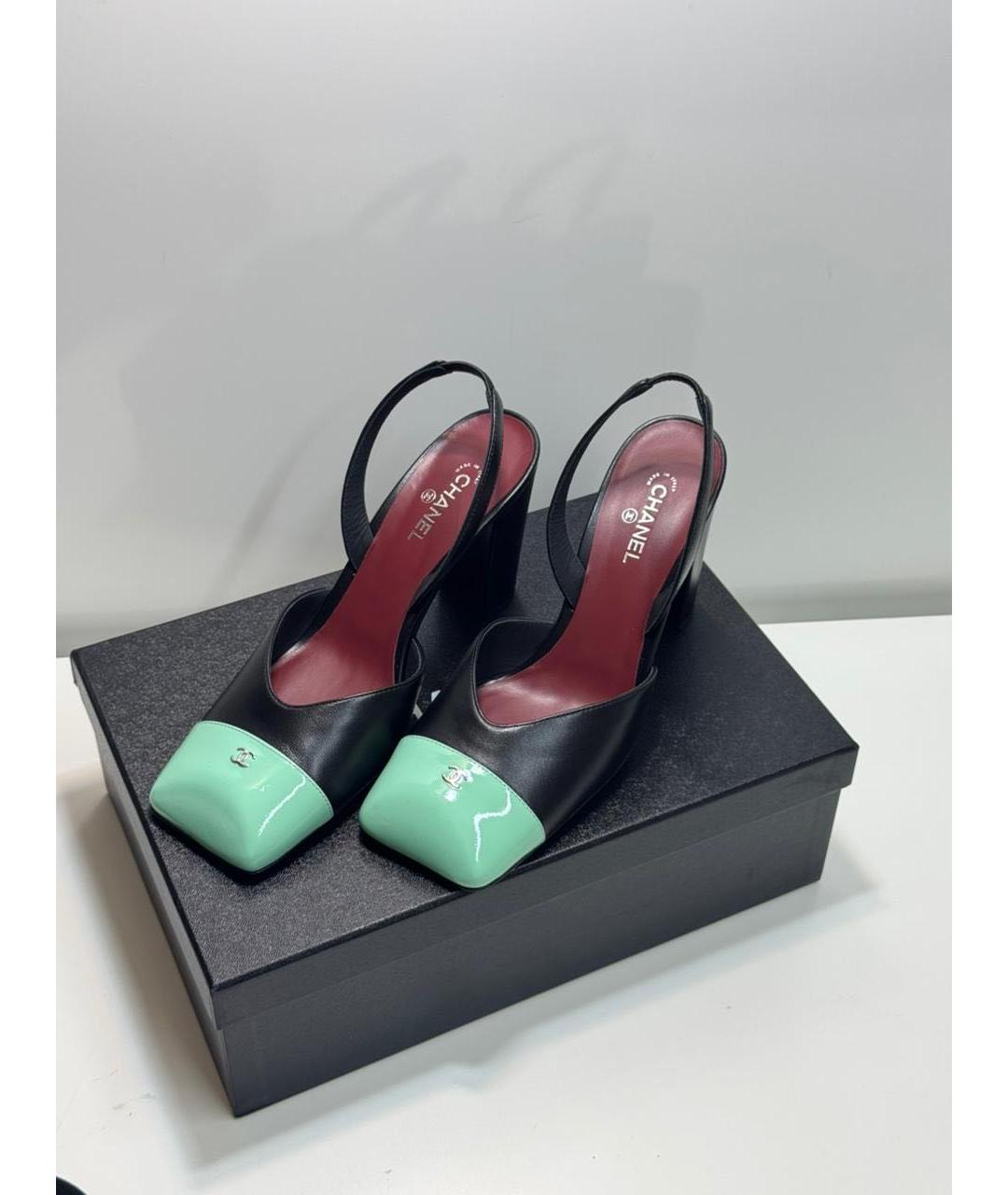 CHANEL Черные кожаные туфли, фото 6