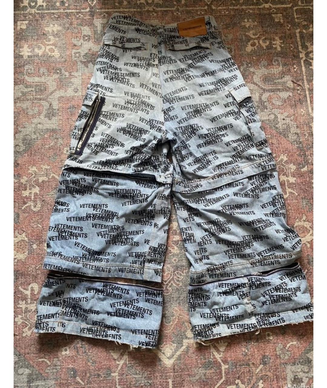 VETEMENTS Голубые хлопковые джинсы, фото 3