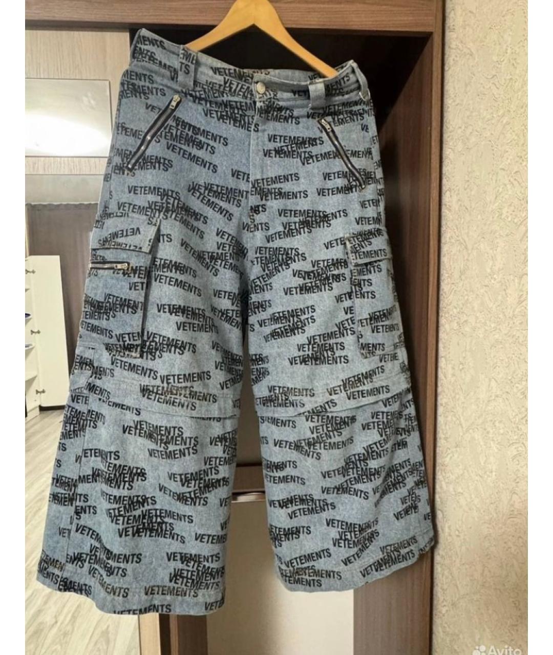 VETEMENTS Голубые хлопковые джинсы, фото 4