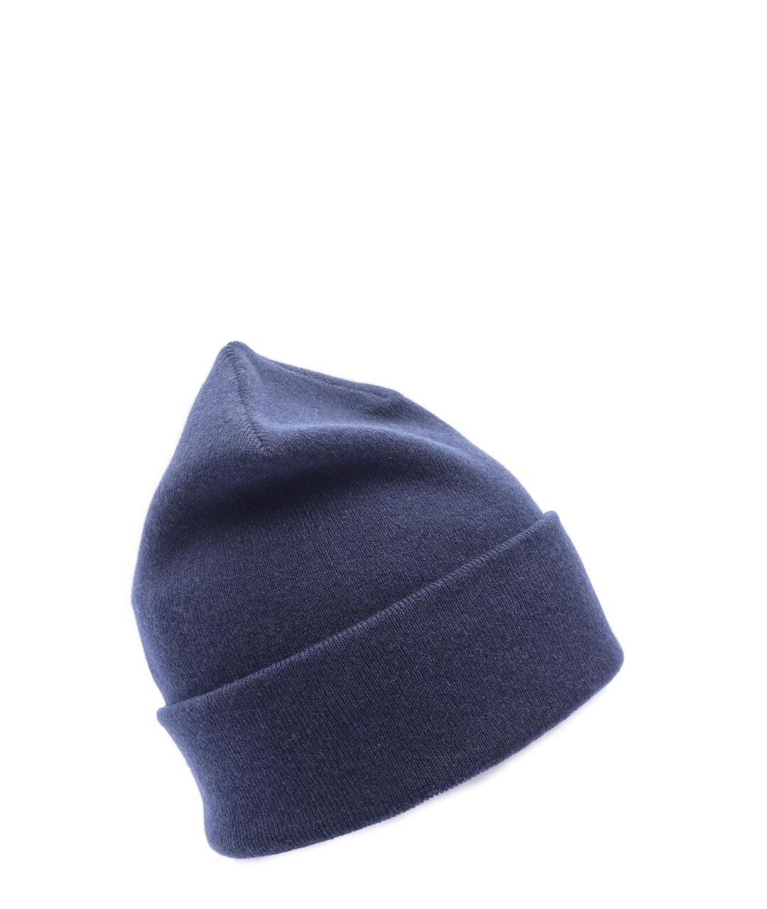 BRUNELLO CUCINELLI Темно-синяя шапка, фото 1