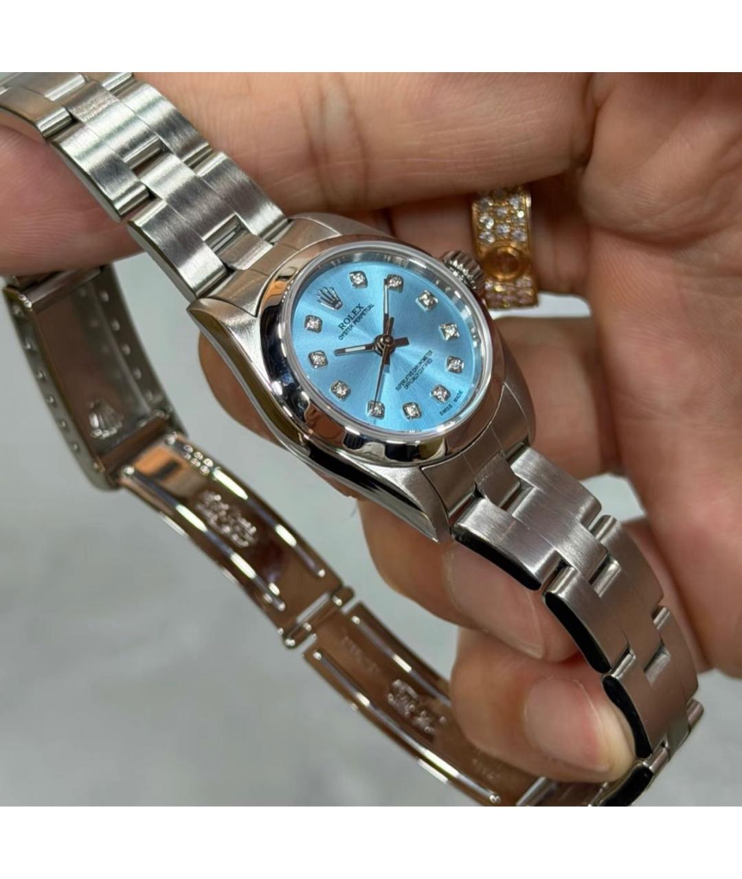 ROLEX Серебряные металлические часы, фото 4