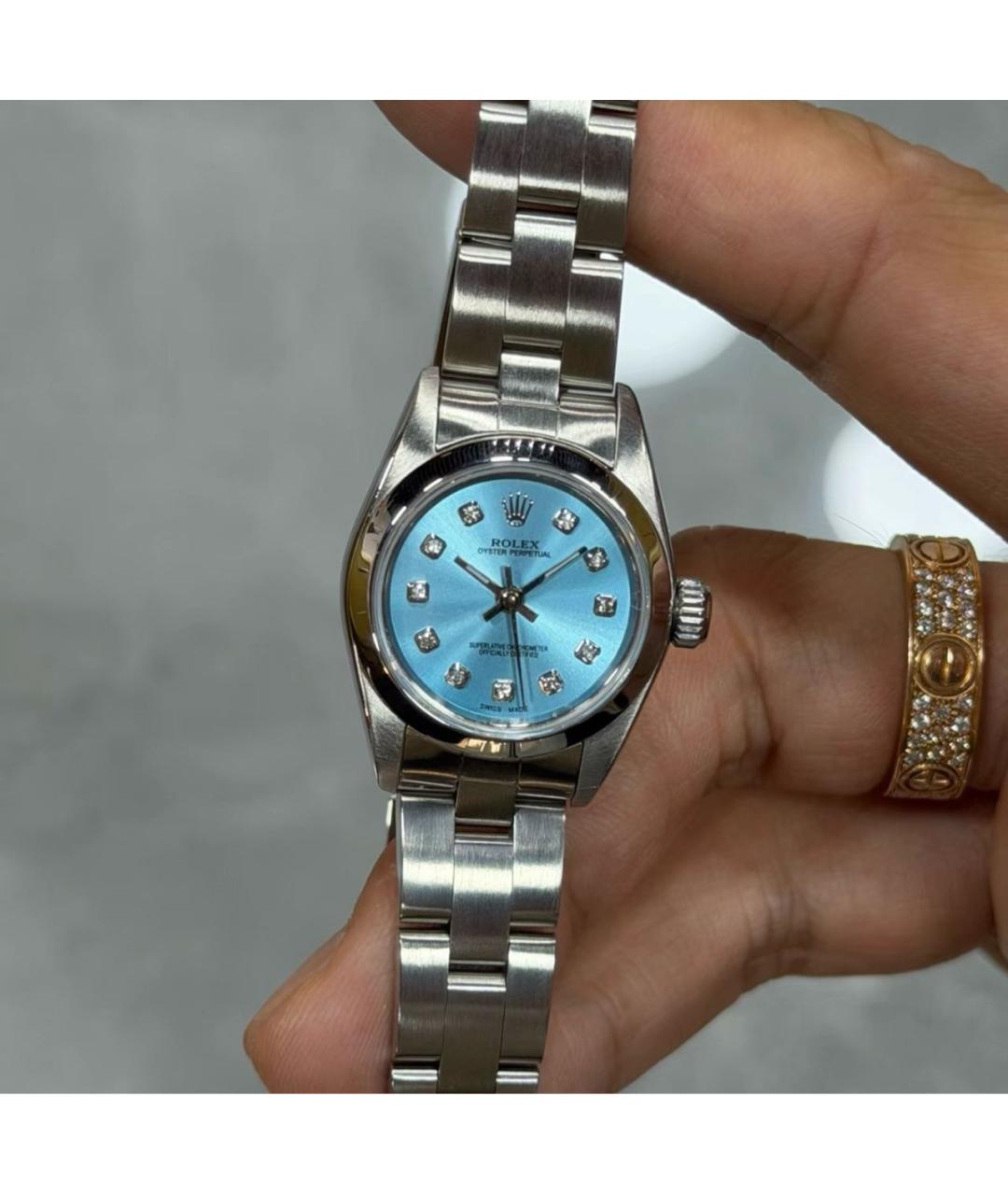 ROLEX Серебряные металлические часы, фото 2