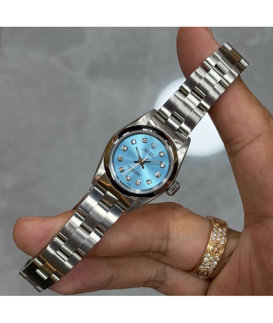ROLEX Серебряные металлические часы, фото 3