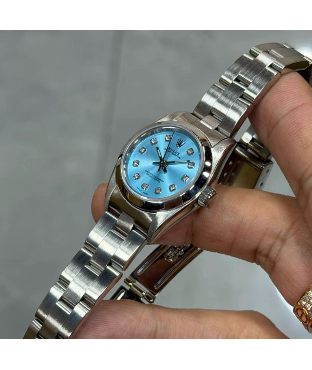 ROLEX Серебряные металлические часы, фото 7