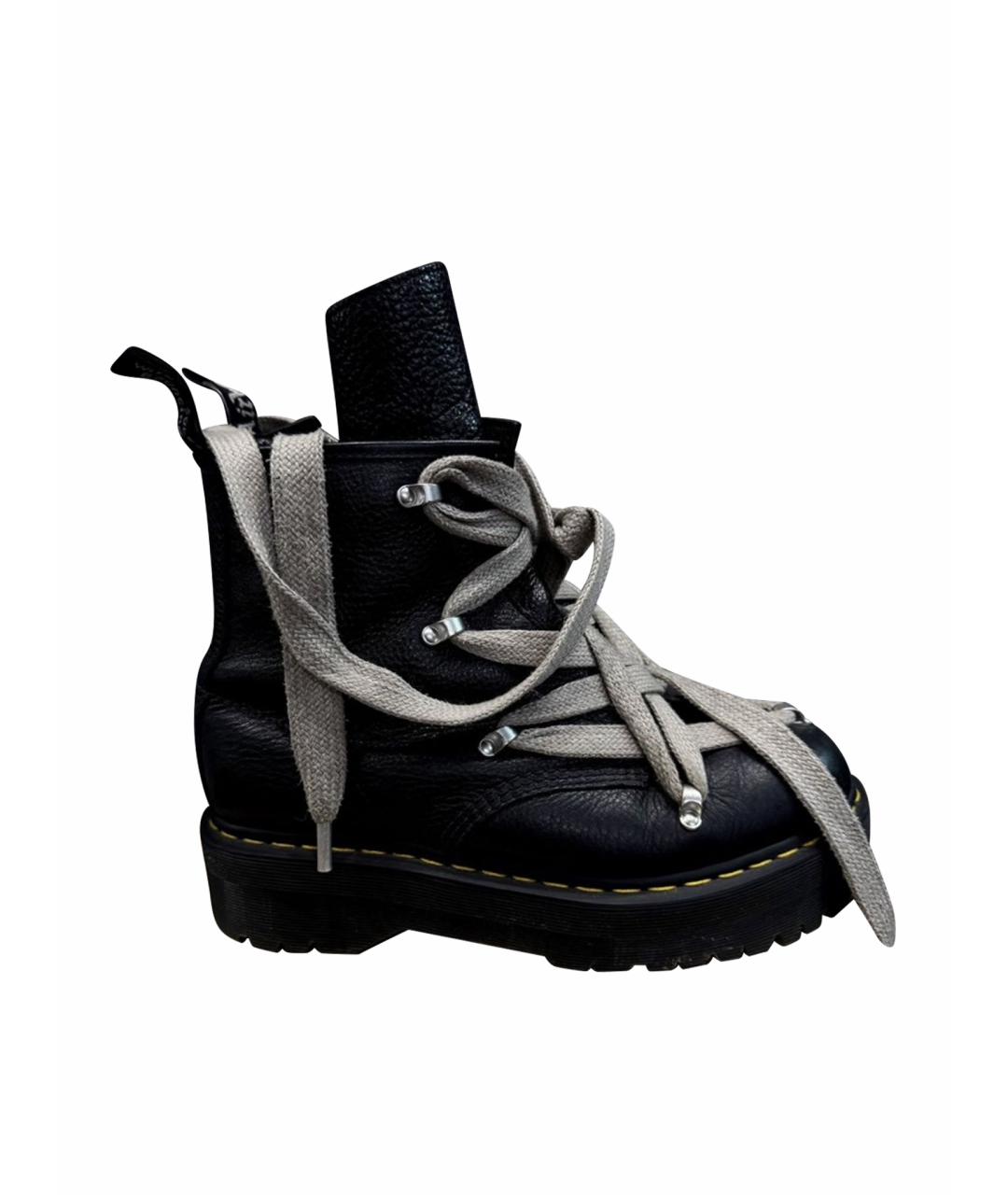 DR. MARTENS Черные кожаные высокие ботинки, фото 1