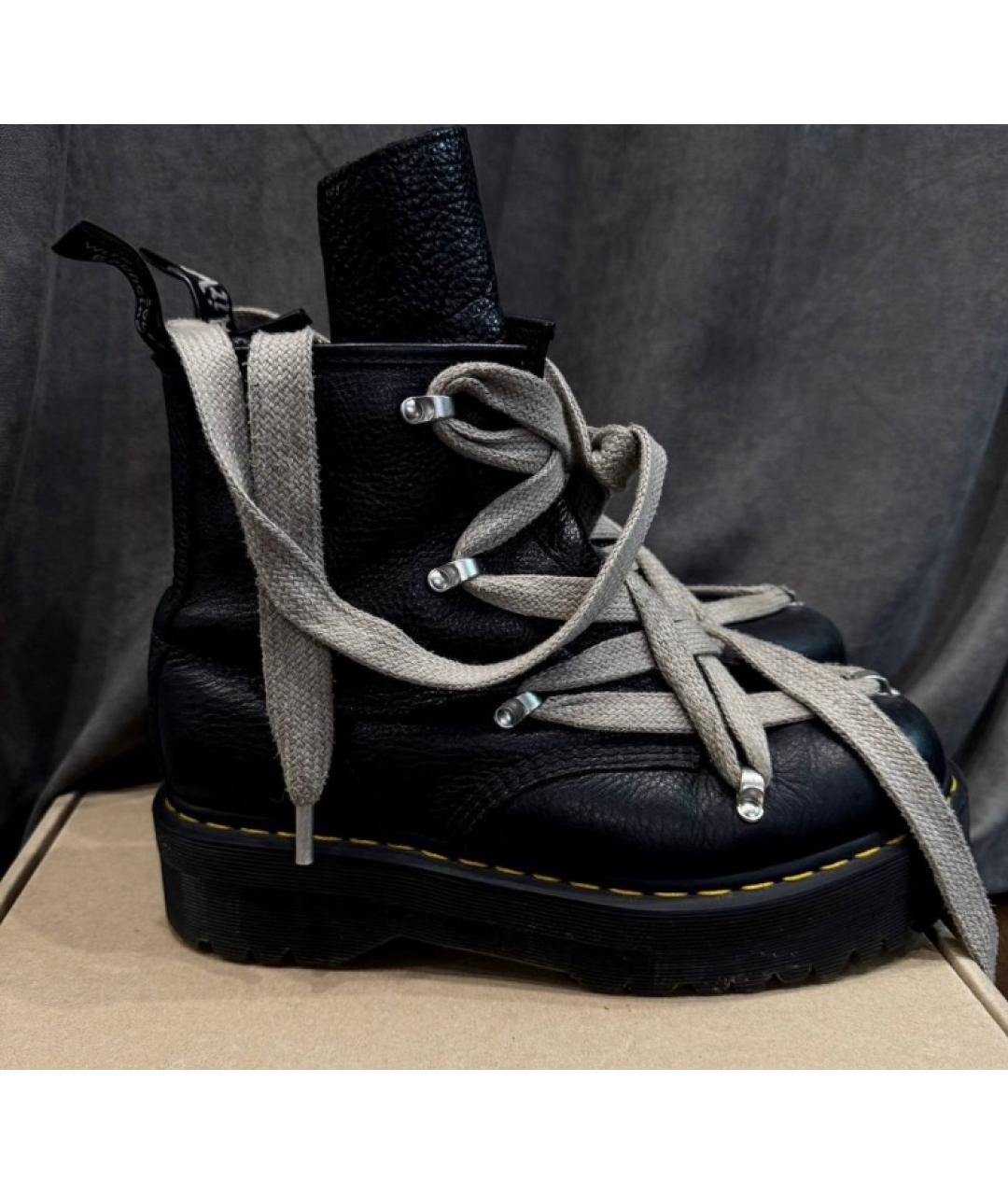 DR. MARTENS Черные кожаные высокие ботинки, фото 2