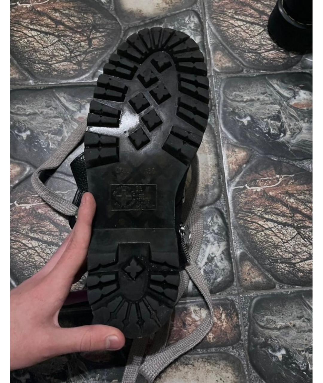 DR. MARTENS Черные кожаные высокие ботинки, фото 5