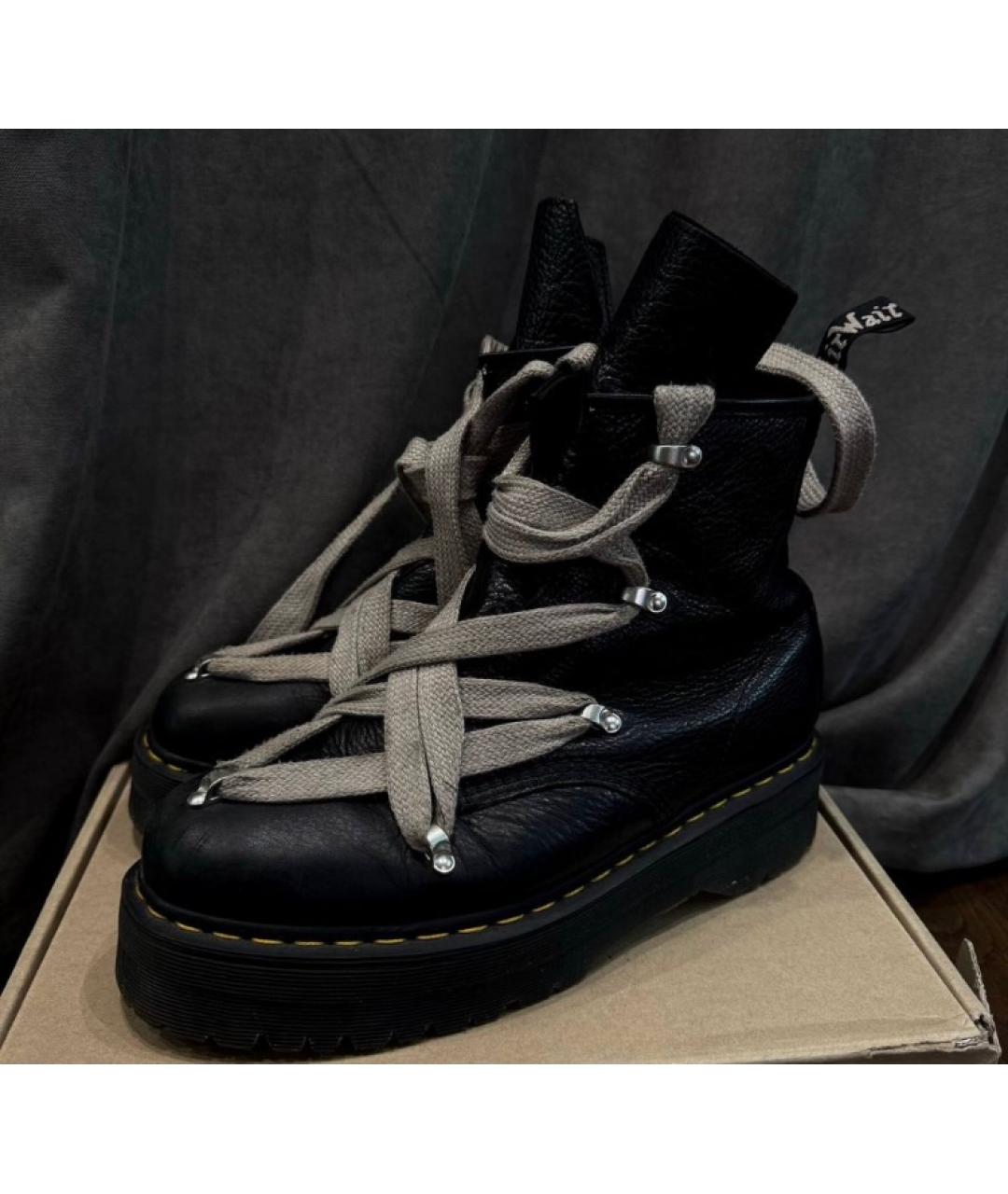DR. MARTENS Черные кожаные высокие ботинки, фото 8