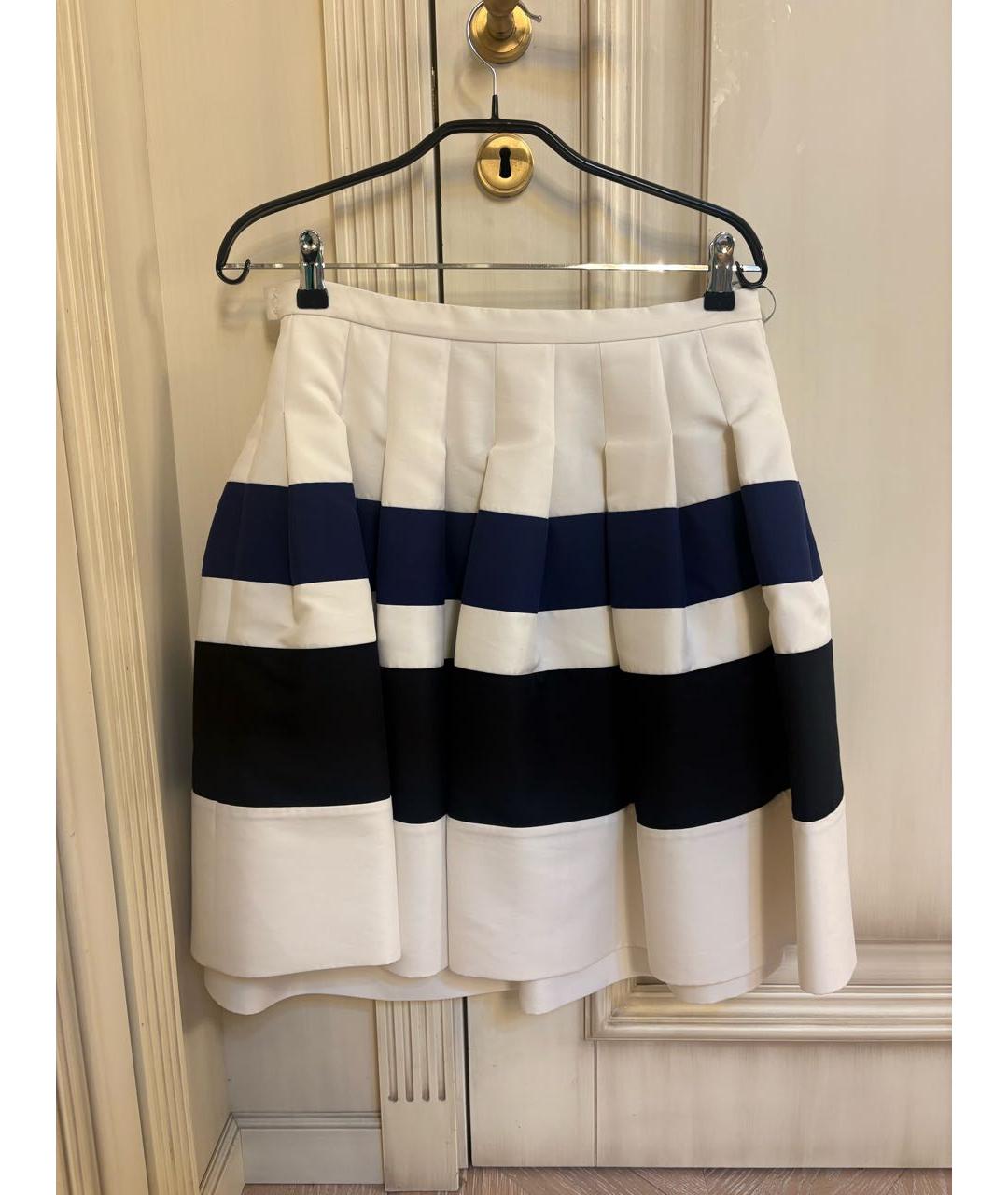 CHRISTIAN DIOR Белая хлопковая юбка мини, фото 2