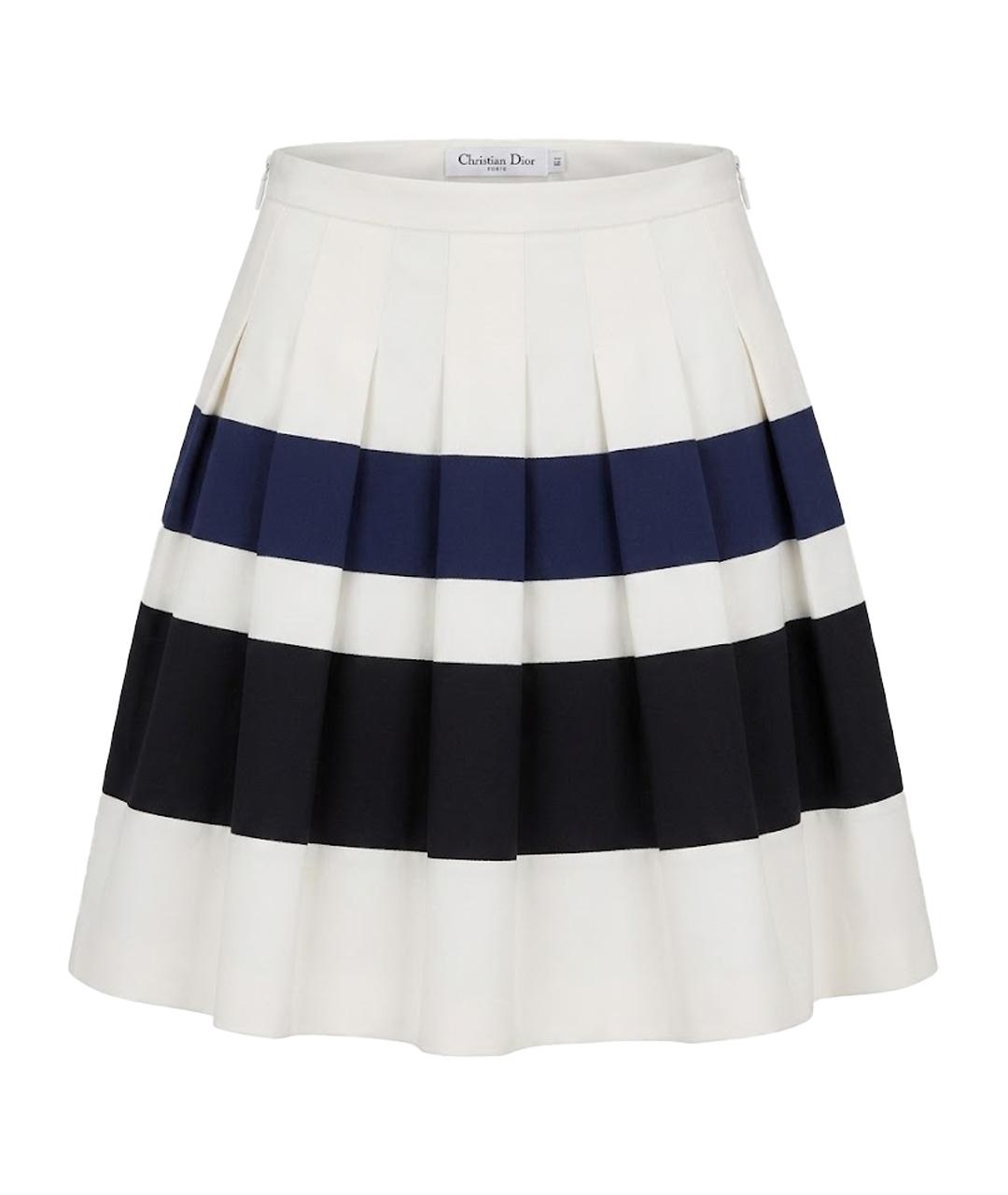 CHRISTIAN DIOR Белая хлопковая юбка мини, фото 1