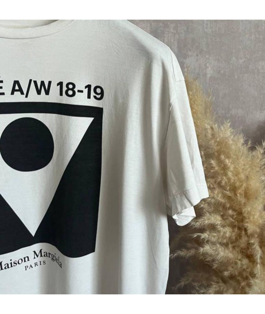 MAISON MARGIELA Белая хлопковая футболка, фото 2