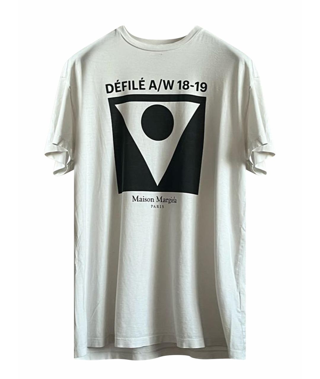 MAISON MARGIELA Белая хлопковая футболка, фото 1