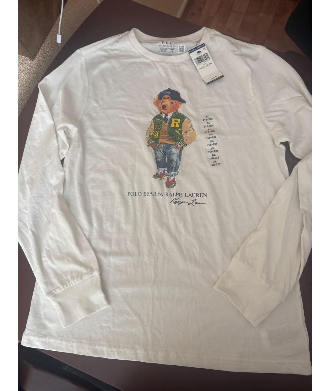 POLO RALPH LAUREN Белая хлопко-эластановая майка, фото 3