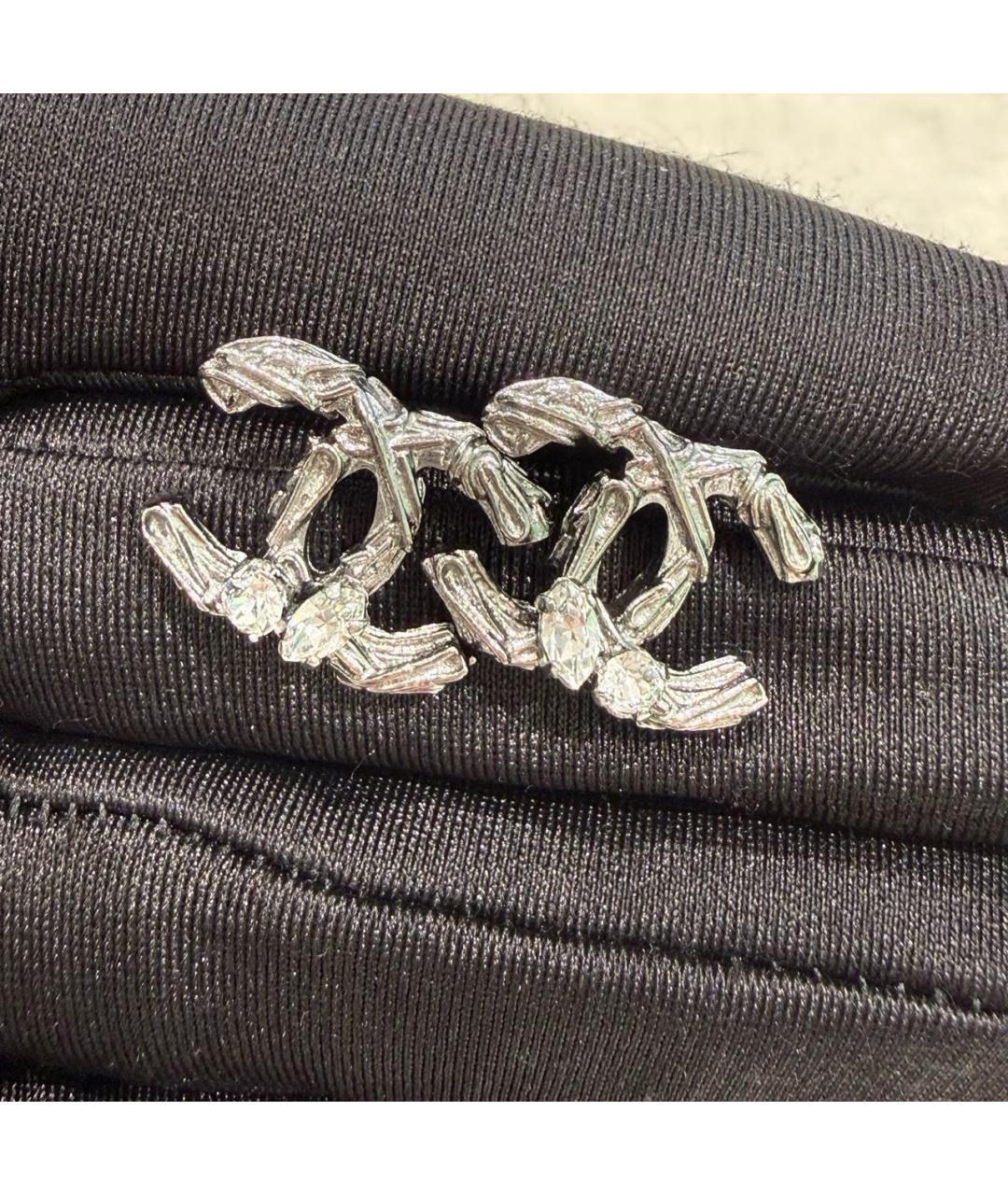 CHANEL Серебряные металлические серьги, фото 3